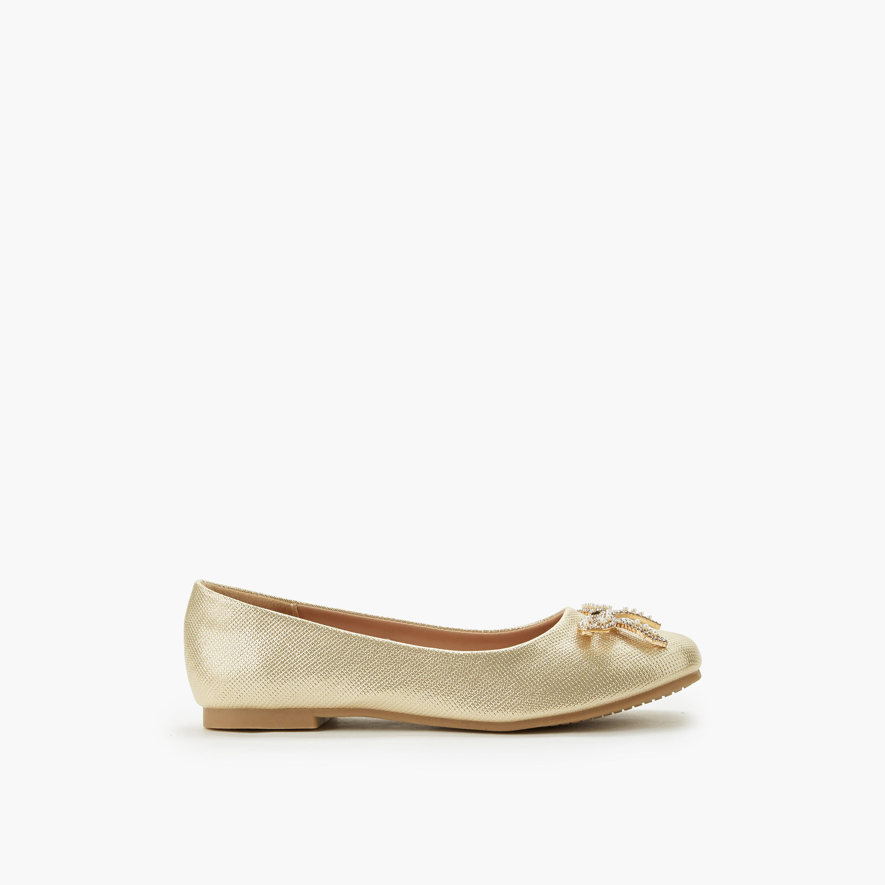 Celeste Girls Bow Embellished Ballerina Shoes-girls-shoes-ballerinas-image-3