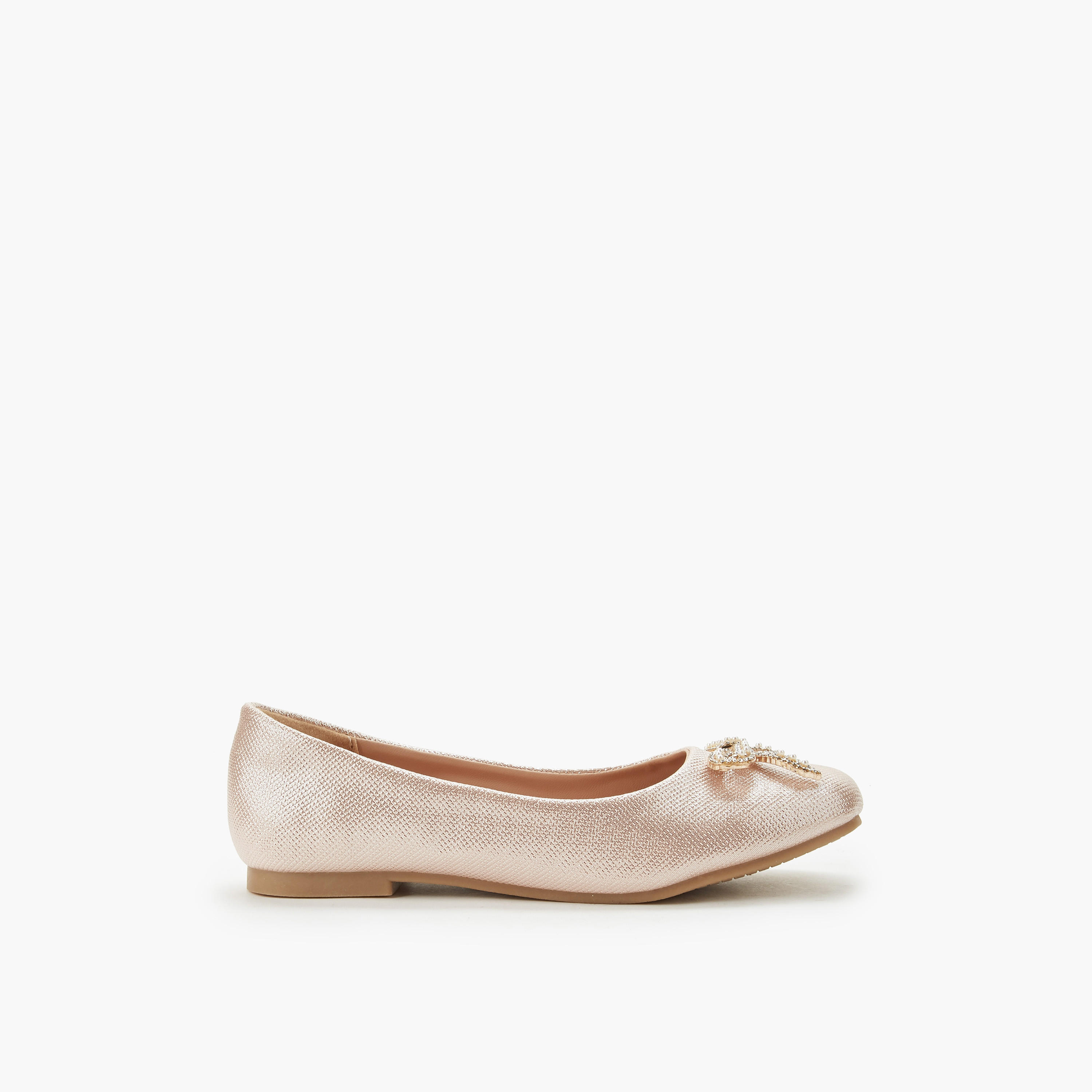 Celeste Girls Bow Embellished Ballerina Shoes-girls-shoes-ballerinas-image-3