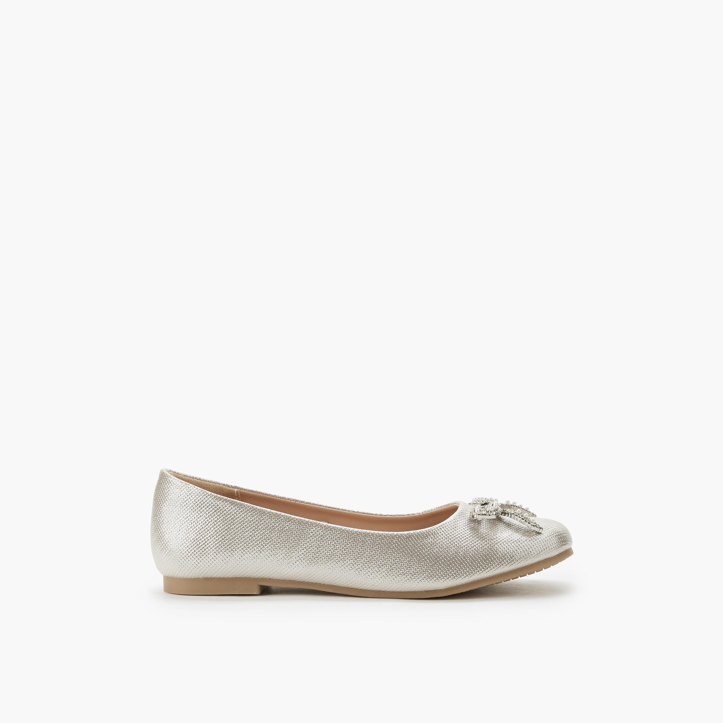 Celeste Girls Bow Embellished Ballerina Shoes-girls-shoes-ballerinas-image-3