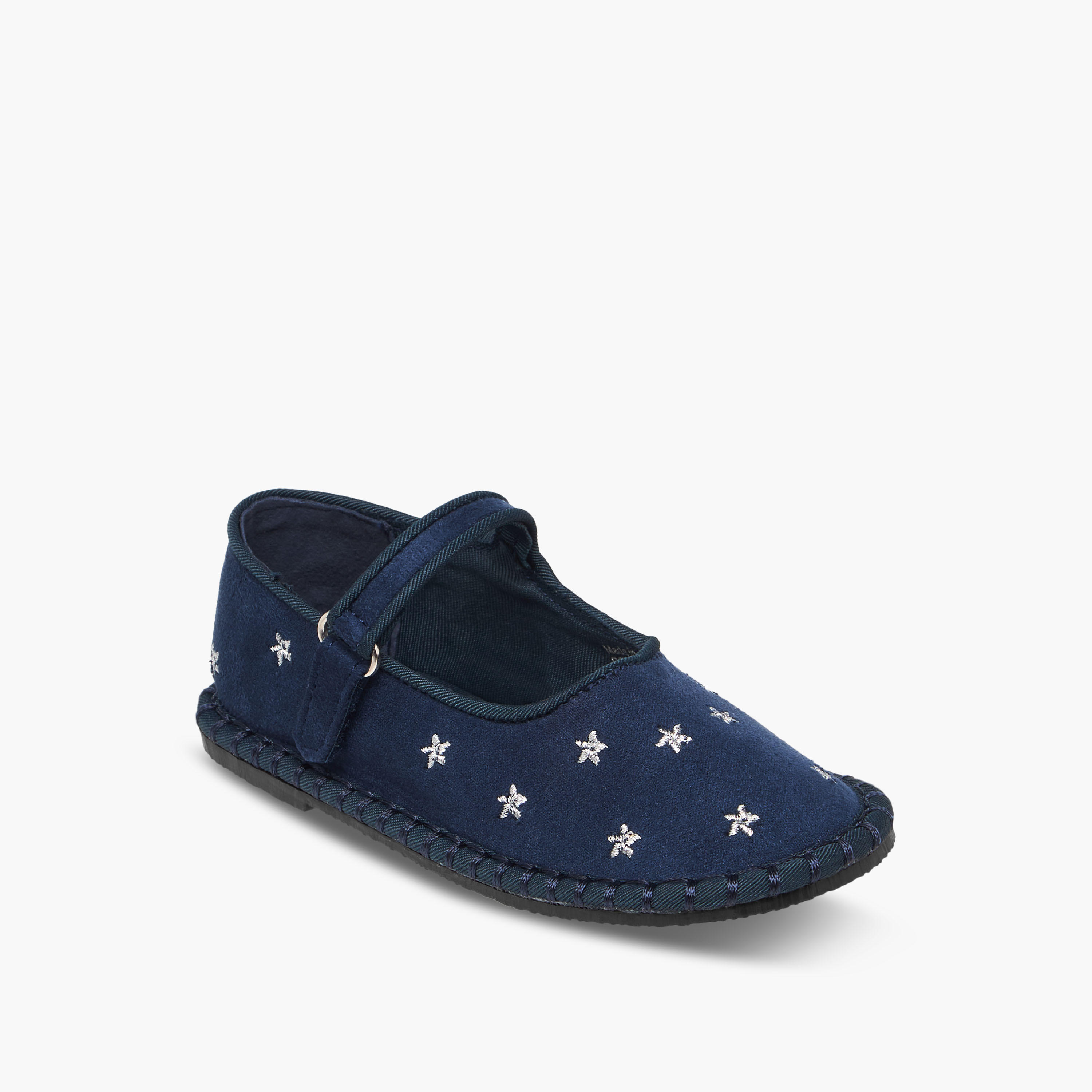 Flora Bella Girls Star Embroidered Hook and Loop Mary Jane Shoes-girls-shoes-maryjanes-image-2