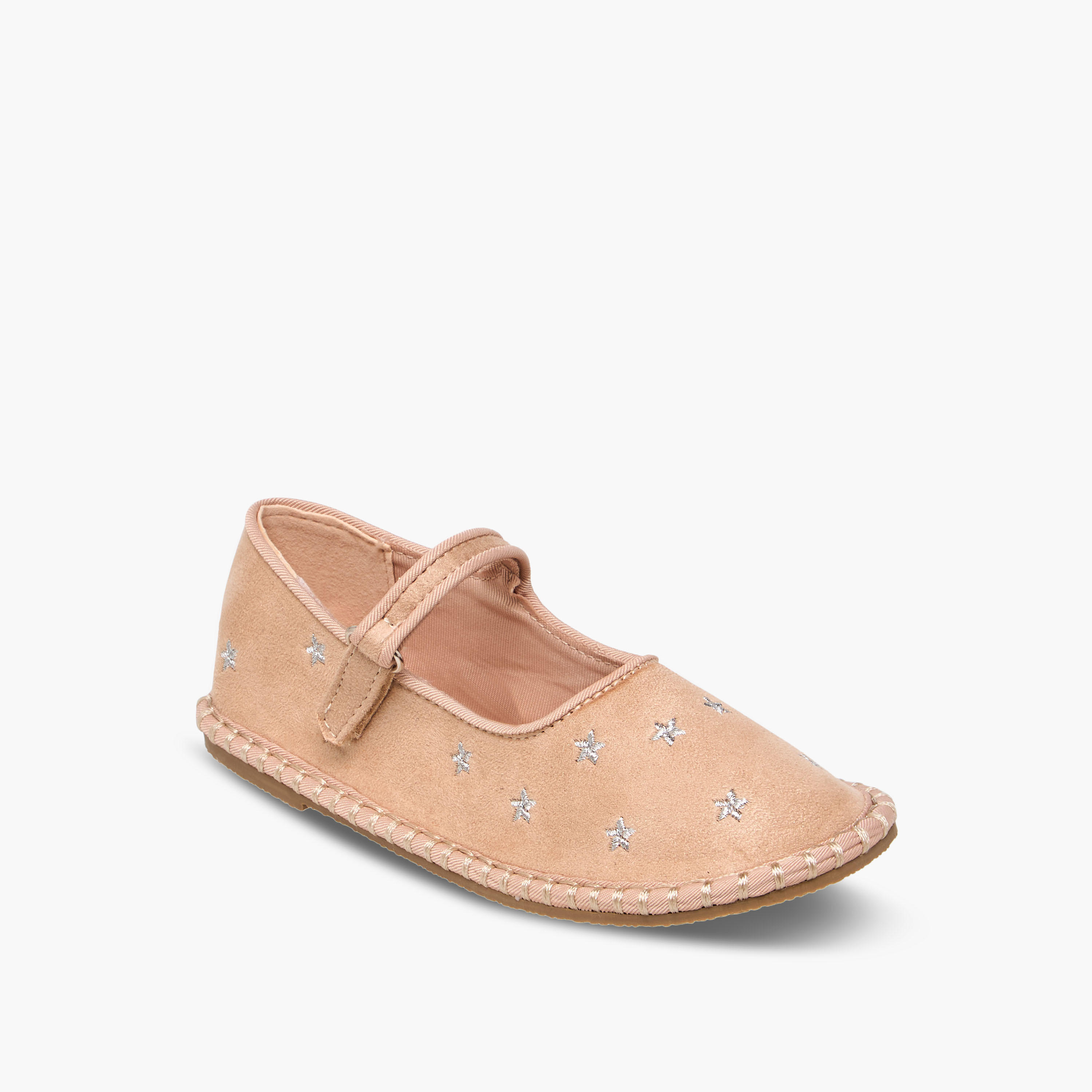 Flora Bella Girls Star Embroidered Hook and Loop Mary Jane Shoes-girls-shoes-maryjanes-image-2