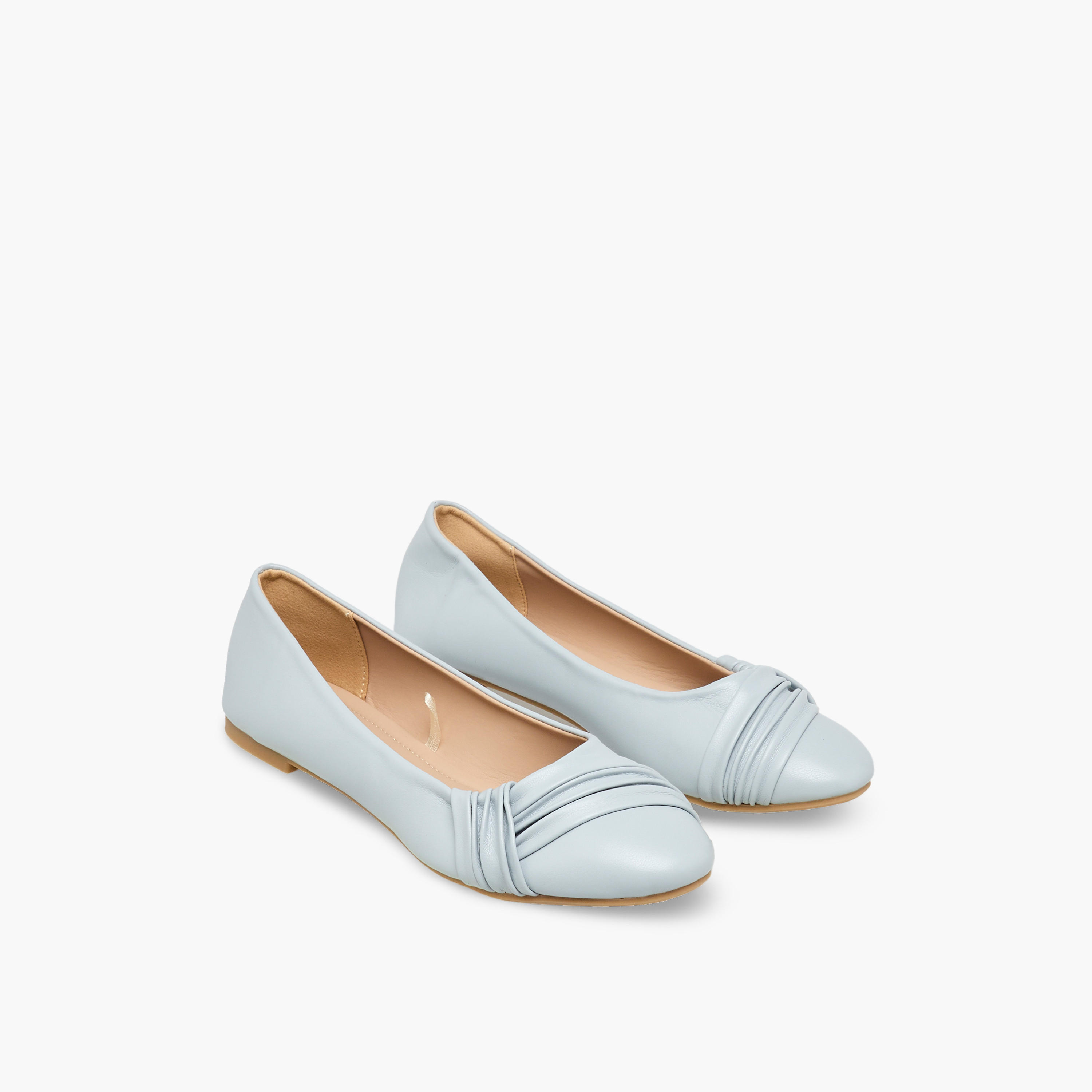 Flora Bella Women Ruched Detail Ballerina Shoes-women-shoes-flats-ballerinas-image-1