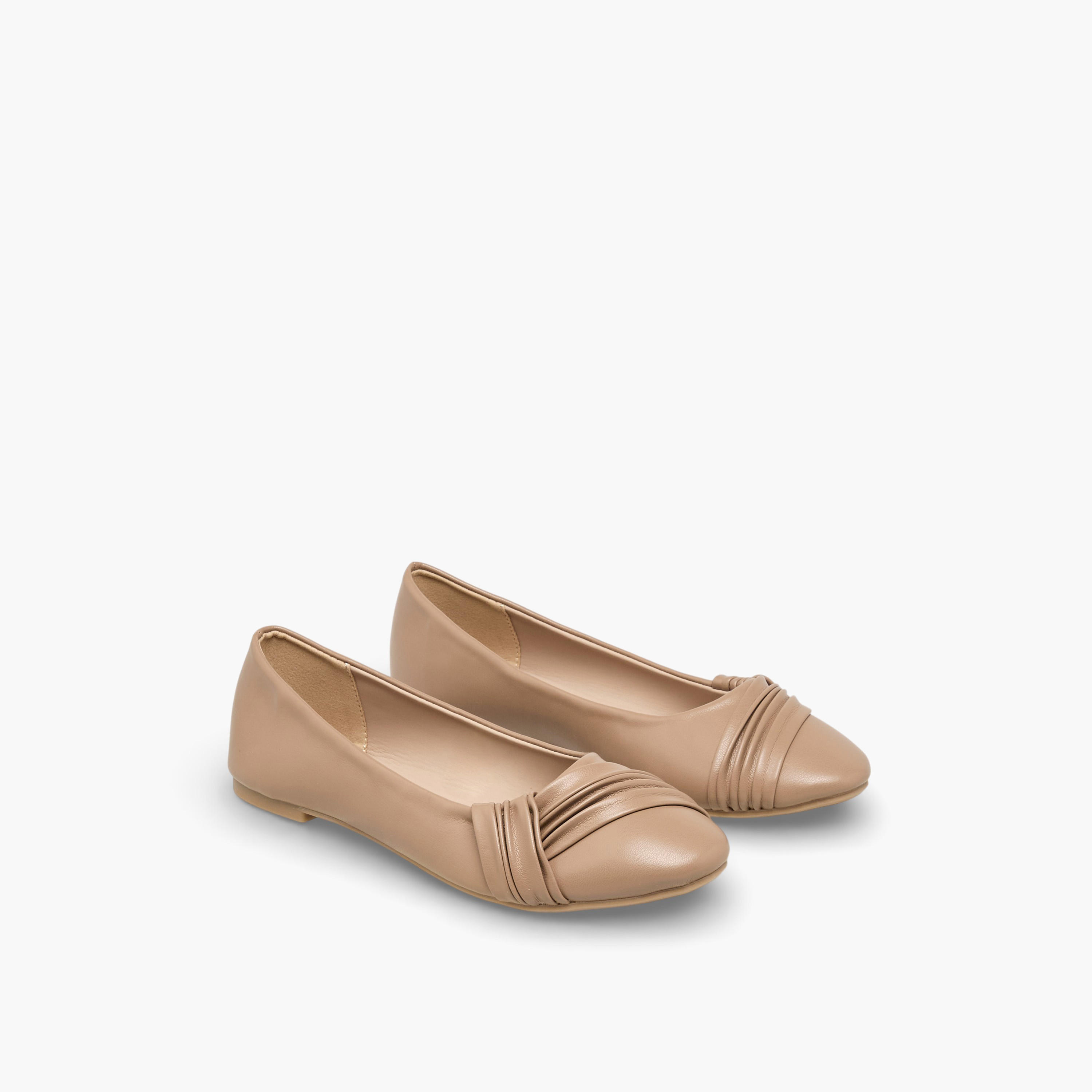 Flora Bella Women Ruched Detail Ballerina Shoes-women-shoes-flats-ballerinas-image-1