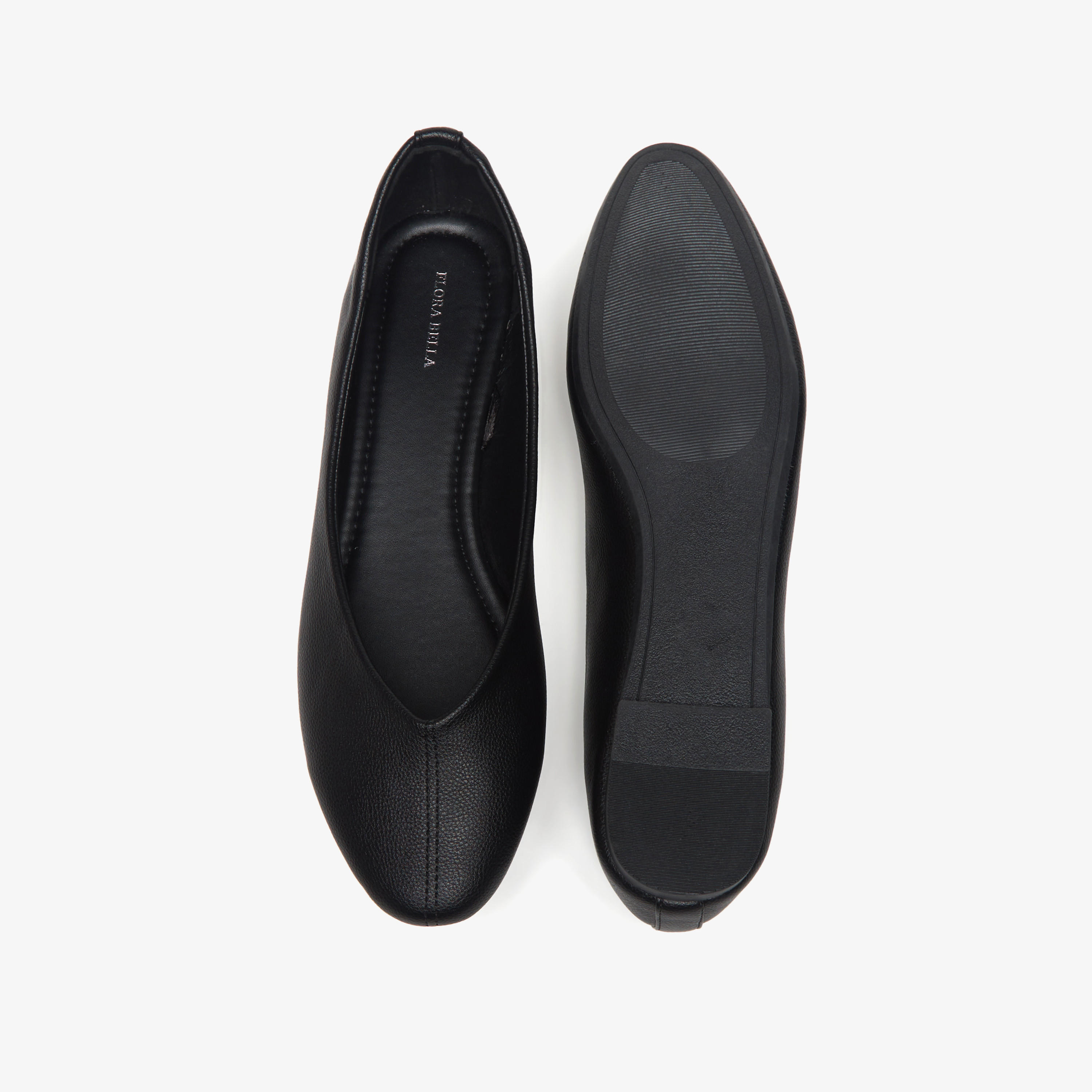 حذاء باليرينا سادة سهل الارتداء وبمقدمة مستديرة من فلورا بيلا-women-shoes-ballerinas-image-4