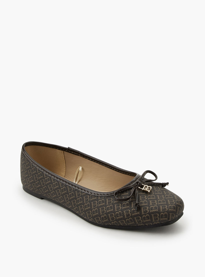 Flora Bella Monogram Print Slip-On Ballerina Shoes-women-shoes-ballerinas-image-2