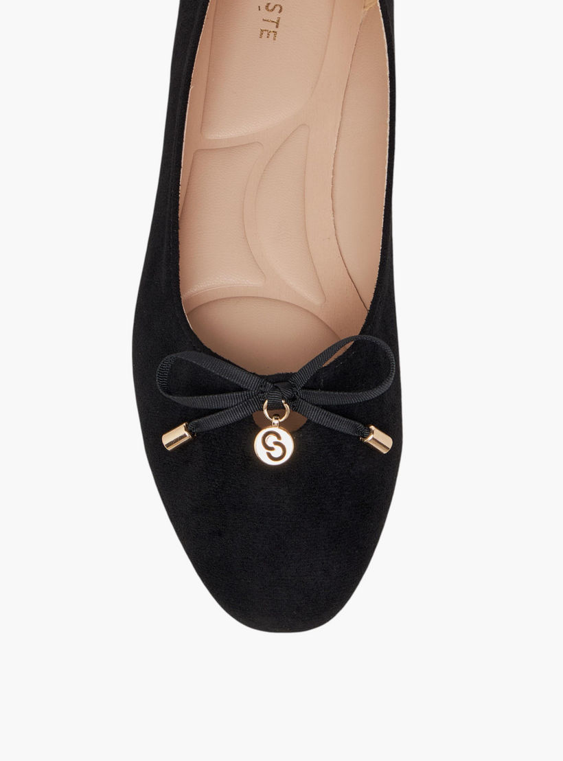Celeste Women's Solid Slip-On Ballerina Shoes with Bow Accent-women-shoes-ballerinas-image-4