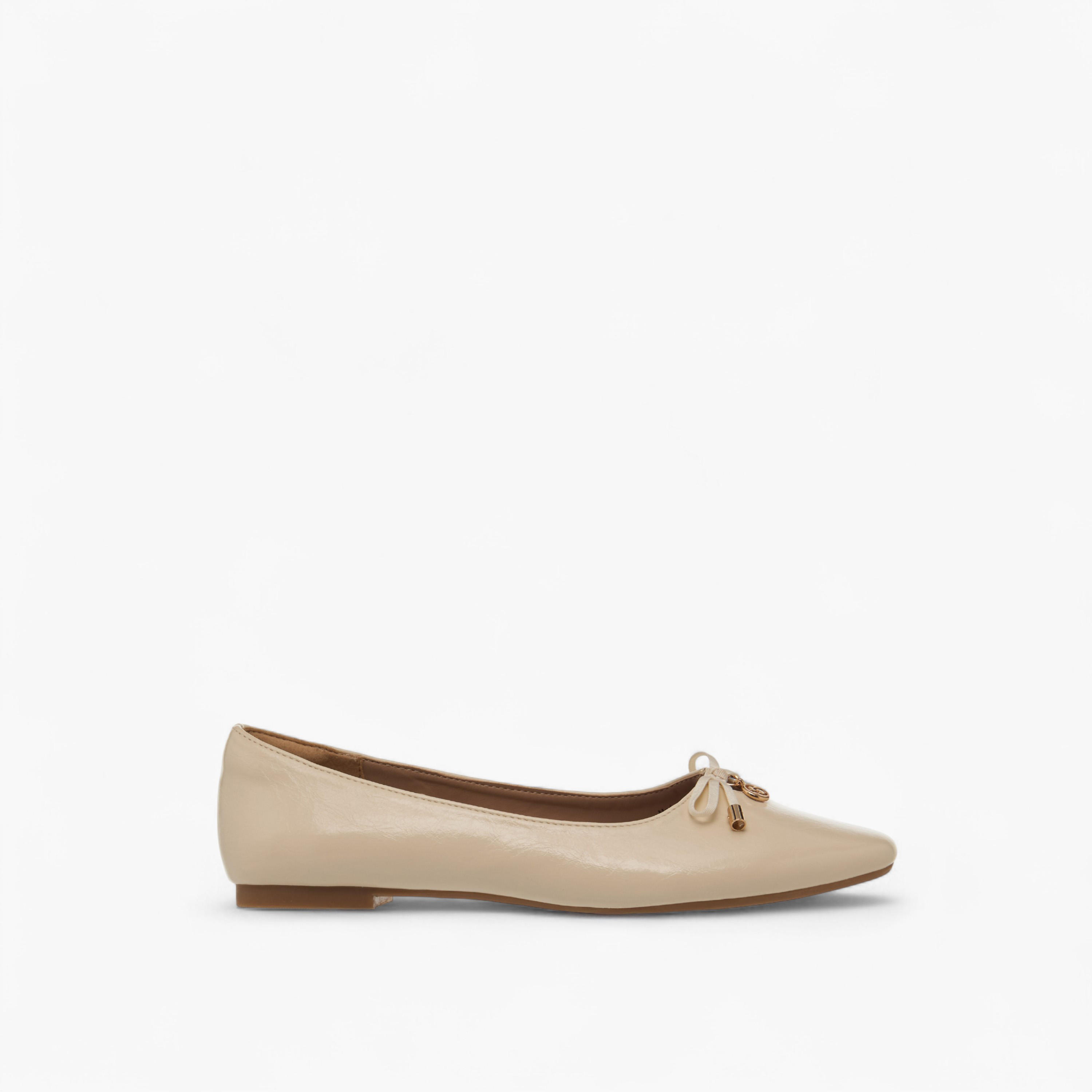 حذاء باليرينا سادة سهل الارتداء بفيونكة للنساء من سيليست-women-shoes-ballerinas-image-3