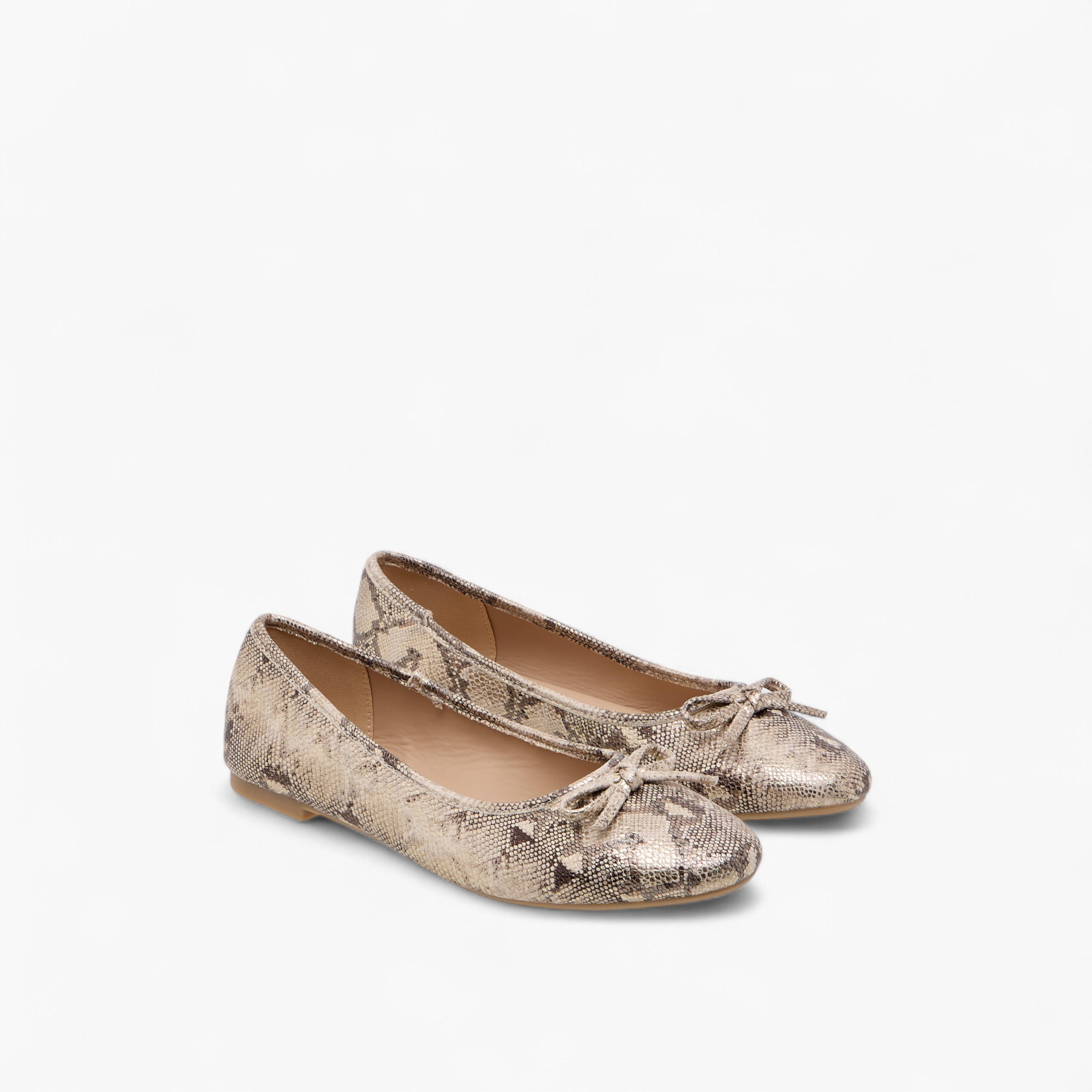 Flora Bella Animal Print Ballerina Shoes with Bow Detail-women-shoes-ballerinas-image-1