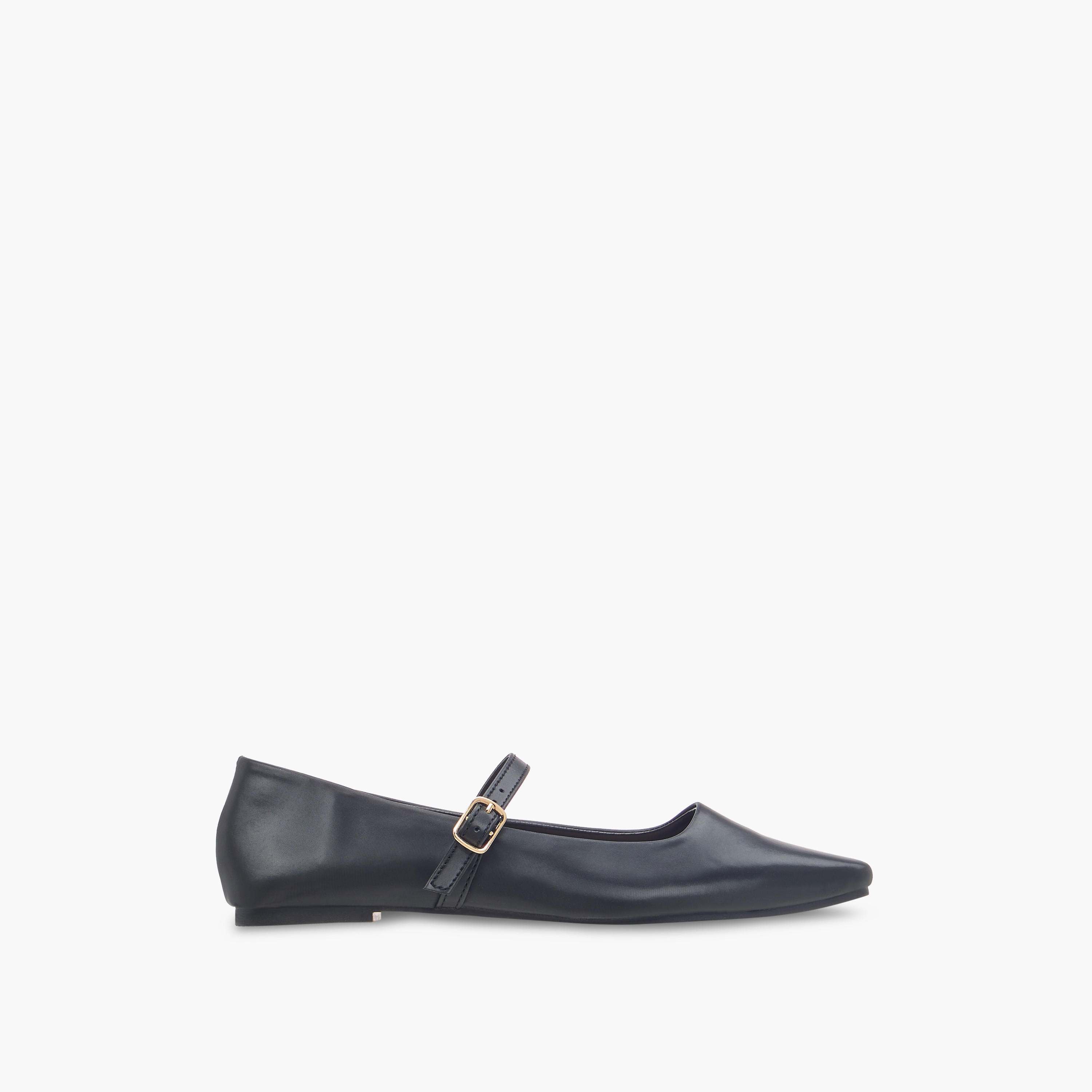 Flora Bella Solid Ballerina Shoes with Buckle Closure-women-shoes-ballerinas-image-3