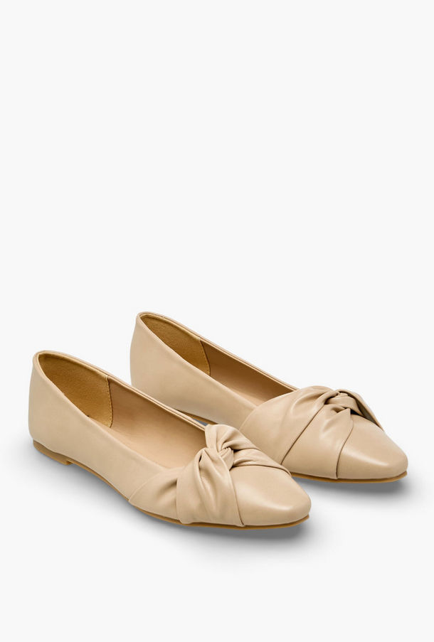 حذاء باليرينا سهل الارتداء بتفاصيل عقدة للنساء من فلورا بيلا-women-shoes-ballerinas-image-1