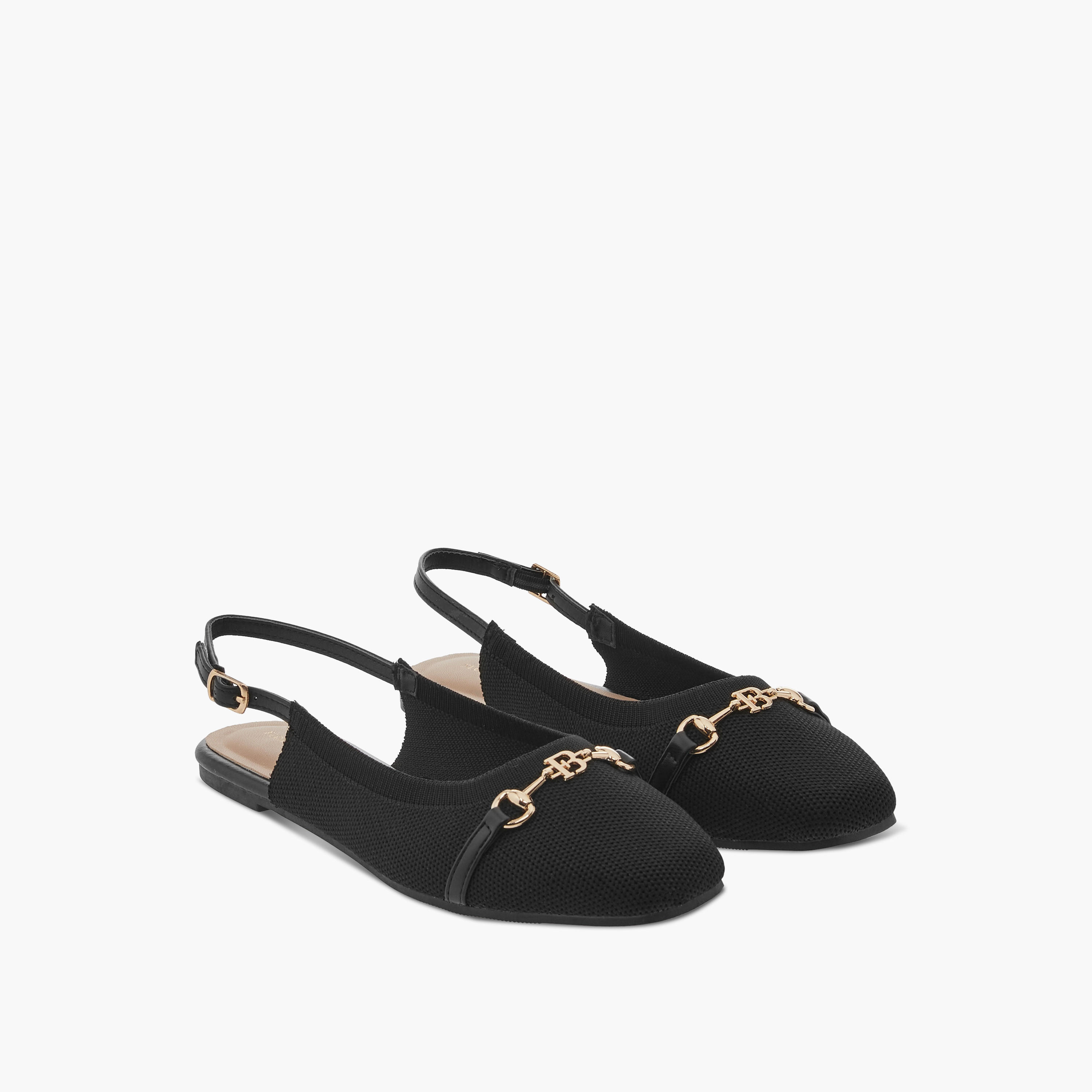 Flora Bella Metal Accent Slingback Sandals with Buckle Closure-women-shoes-flats-ballerinas-image-1
