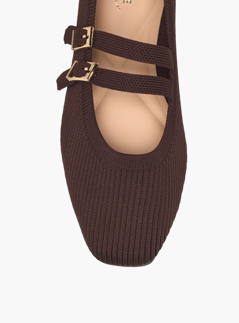 حذاء باليرينا بارز الملمس بإبزيم إغلاق للنساء من سيليست-women-shoes-flats-ballerinas-image-4