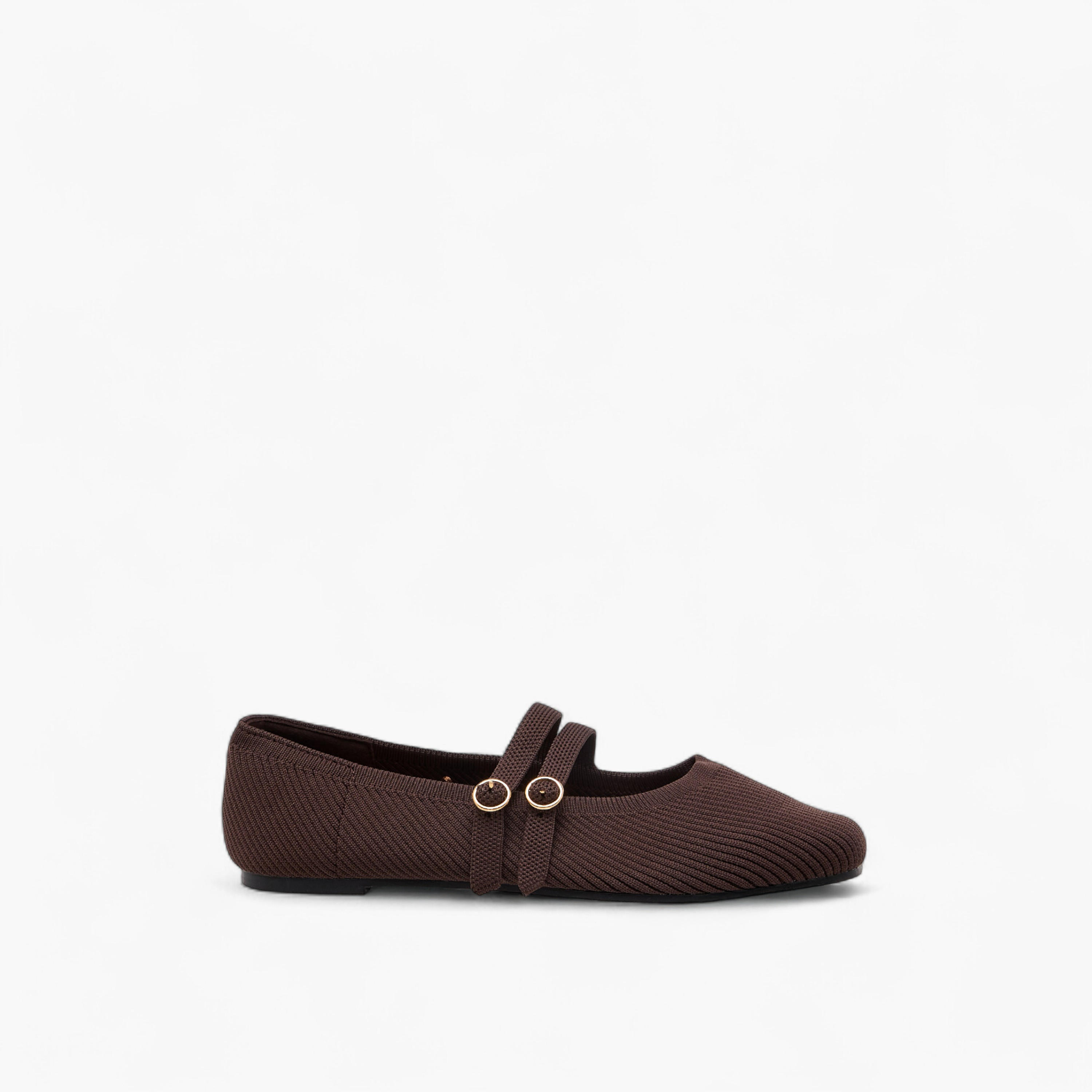 Flora Bella Textured Ballerina Shoes with Buckle Closure-women-shoes-ballerinas-image-3