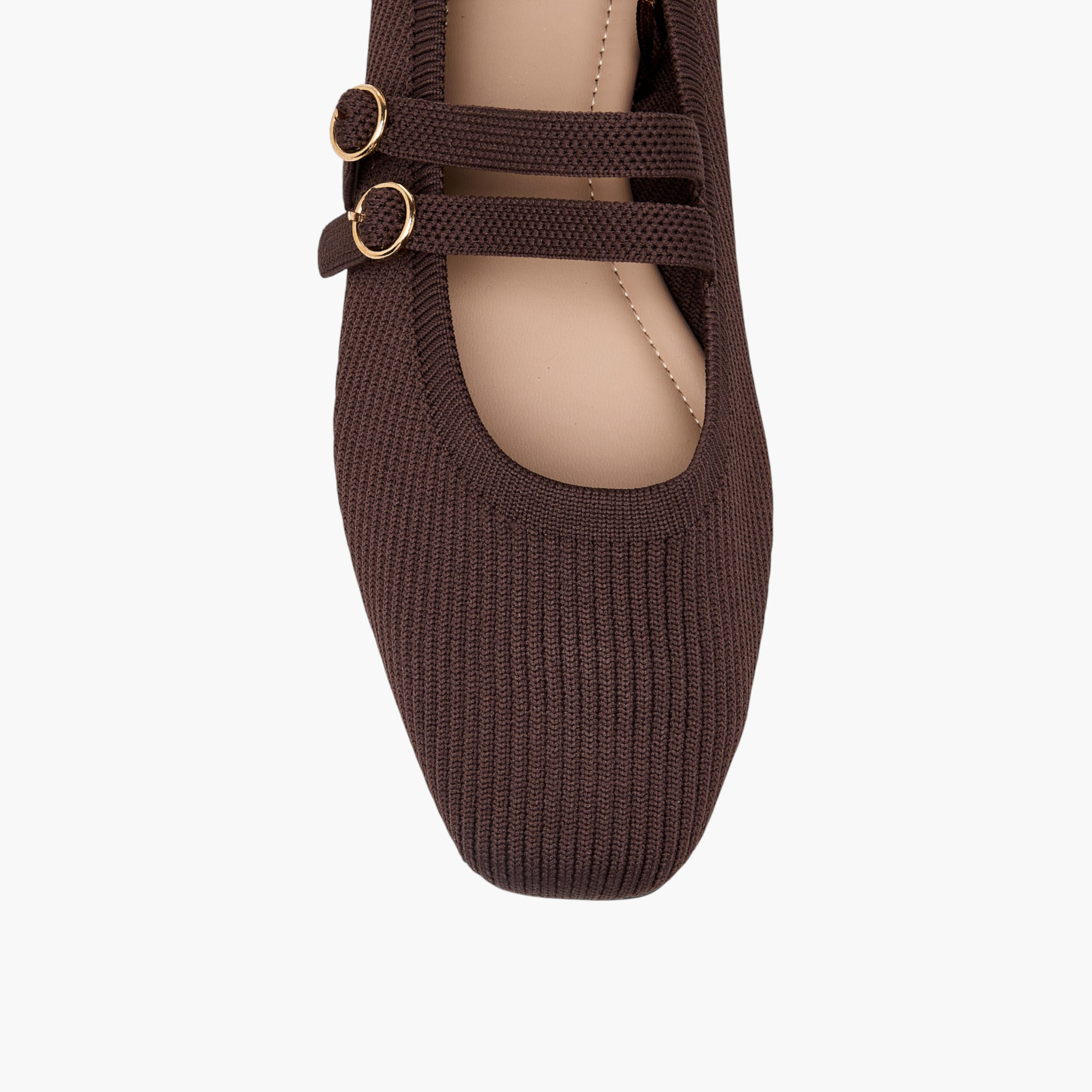 Flora Bella Textured Ballerina Shoes with Buckle Closure-women-shoes-ballerinas-image-4