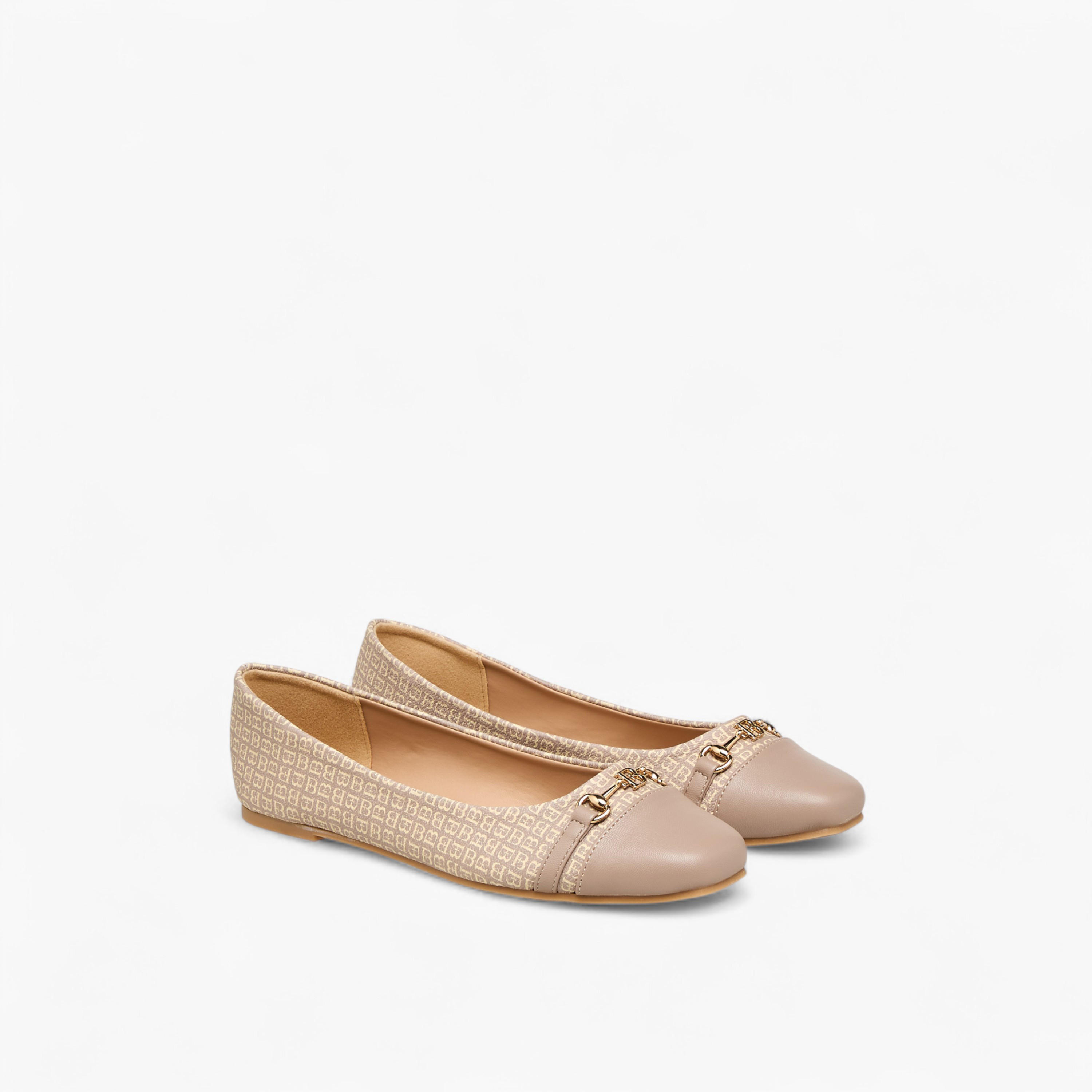 Flora Bella Monogram Print Slip-On Ballerina Shoes-women-shoes-ballerinas-image-1
