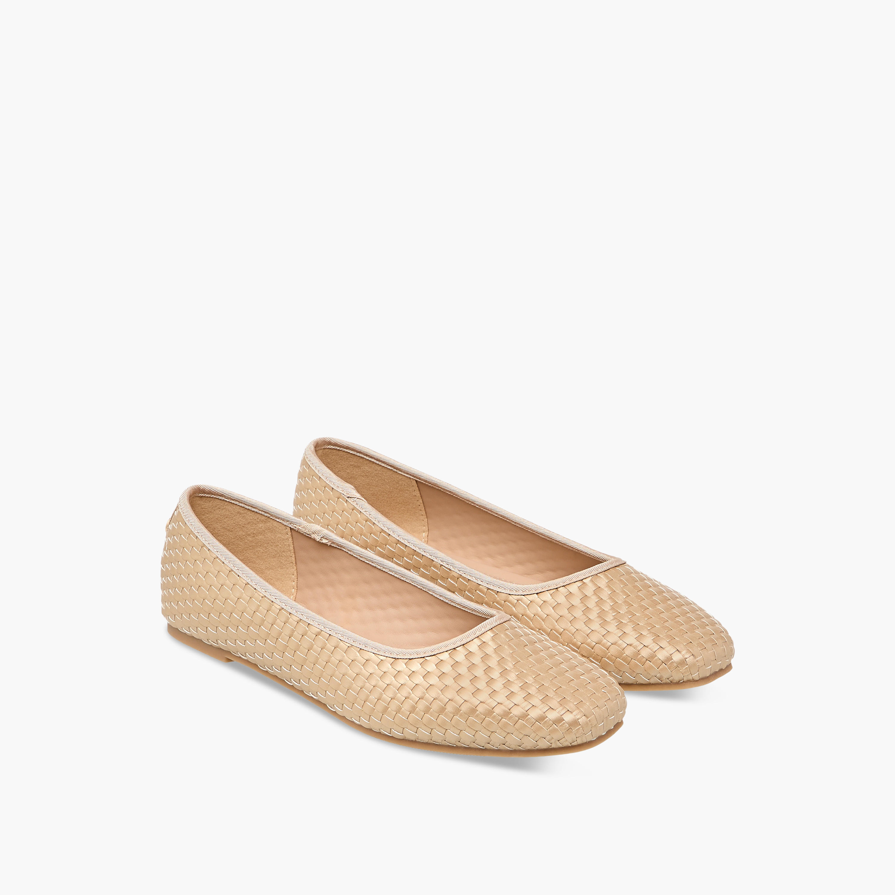 Flora Bella Textured Square Toe Slip-On Ballerina Shoes-women-shoes-ballerinas-image-1