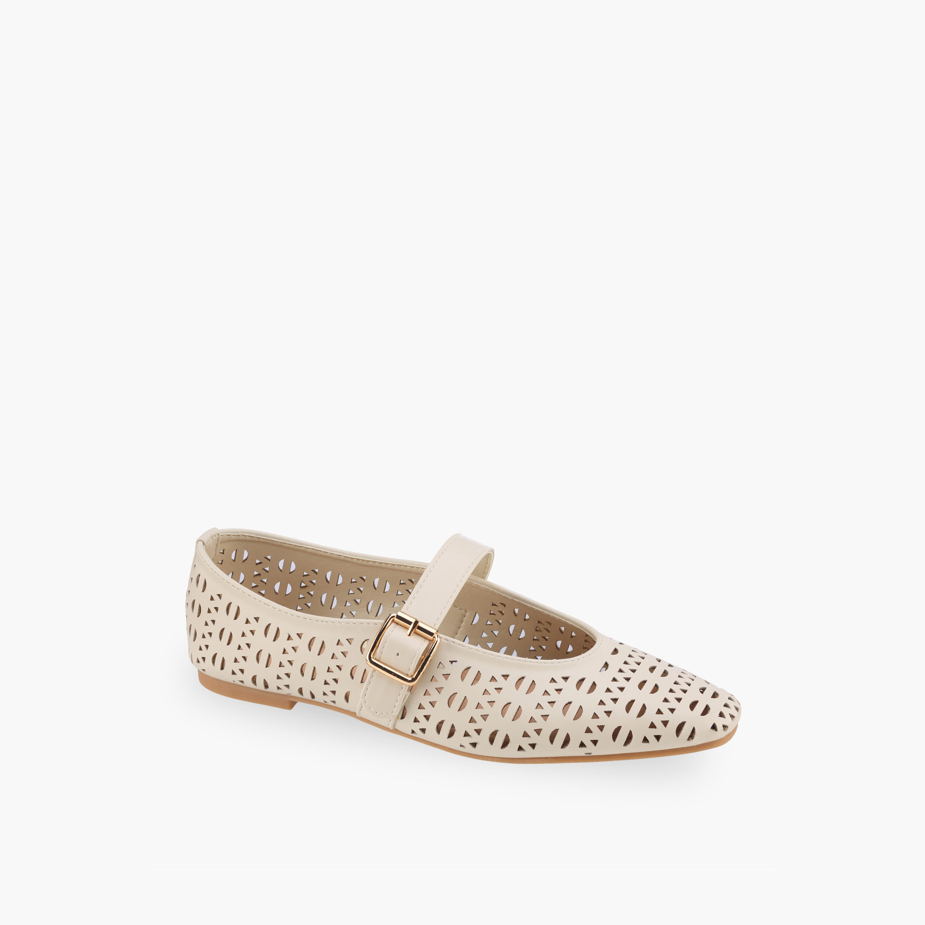حذاء ماري جين بإبزيم إغلاق للنساء من فلورا بيلا-women-shoes-flats-ballerinas-image-2