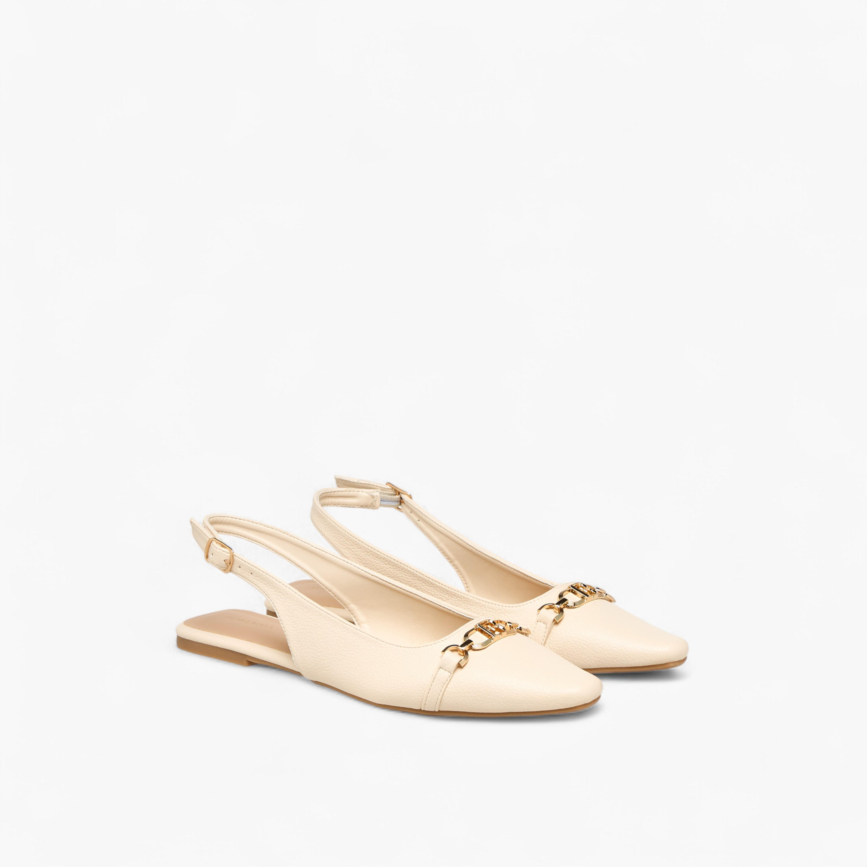 Flora Bella Metallic Accent Shoes with Buckle Strap-women-shoes-flats-ballerinas-image-1