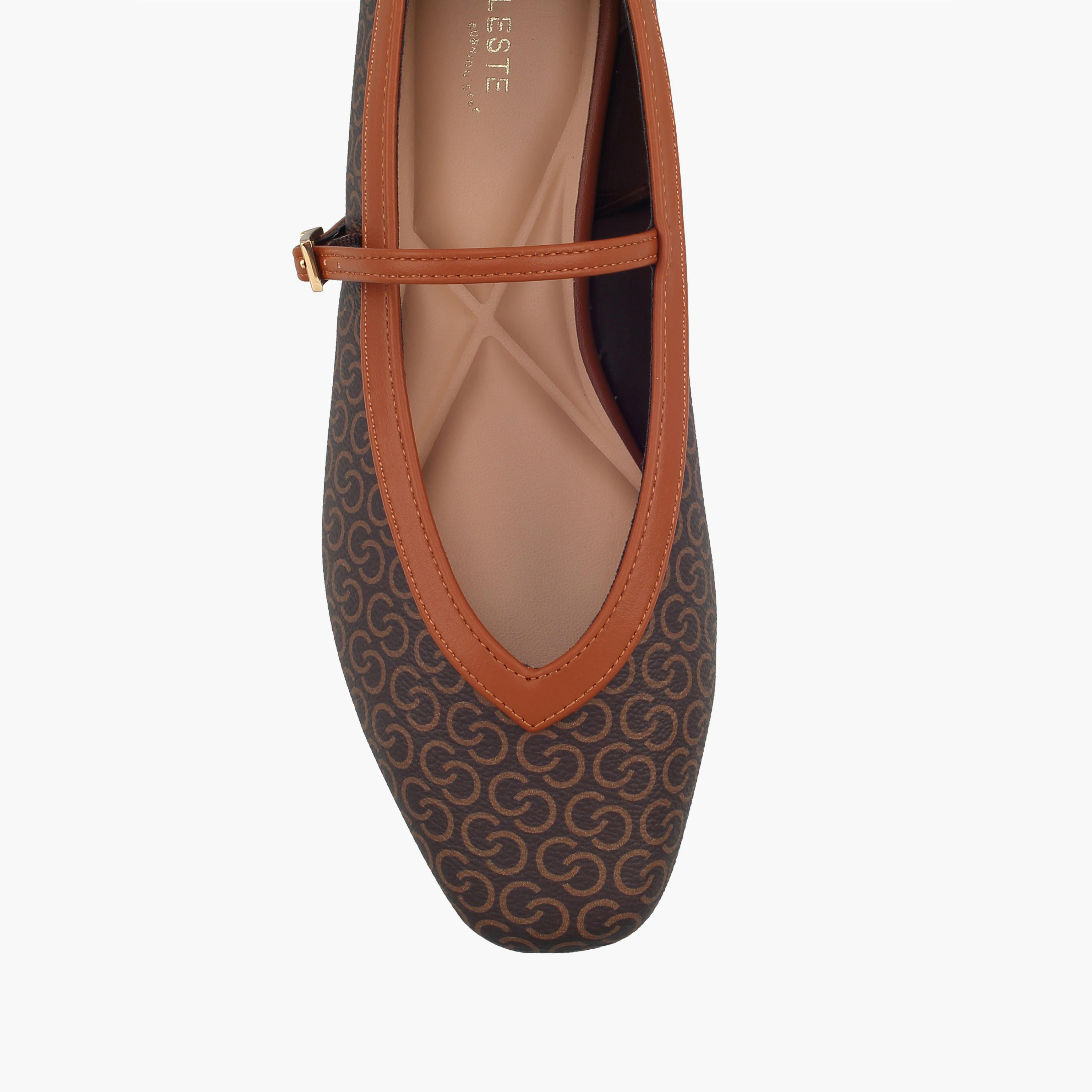 حذاء ماري جين بطبعات مونوجرام للنساء من سيليست-women-shoes-ballerinas-image-4