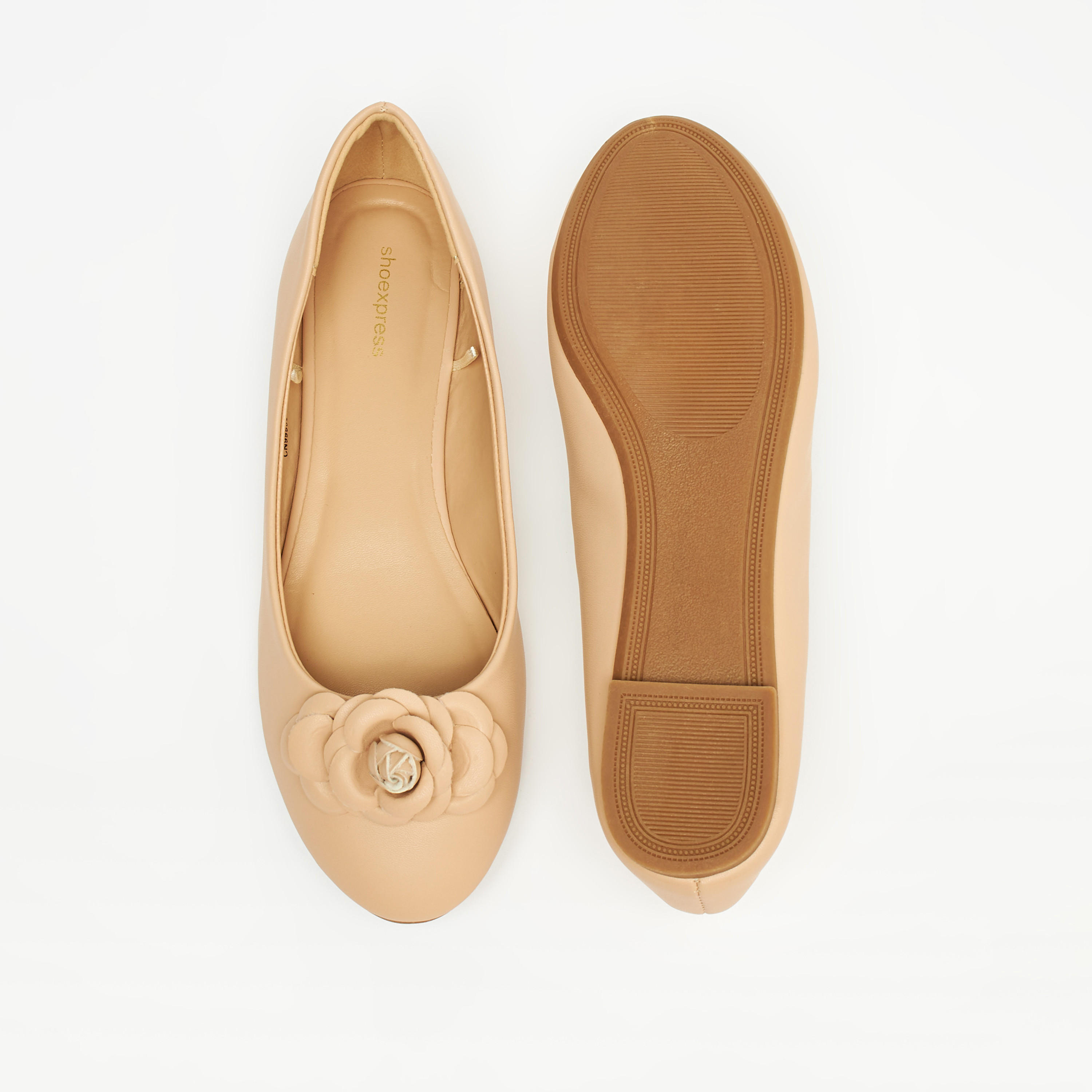 Solid Round Toe Ballerinas with Flower Accent-women-shoes-ballerinas-image-5