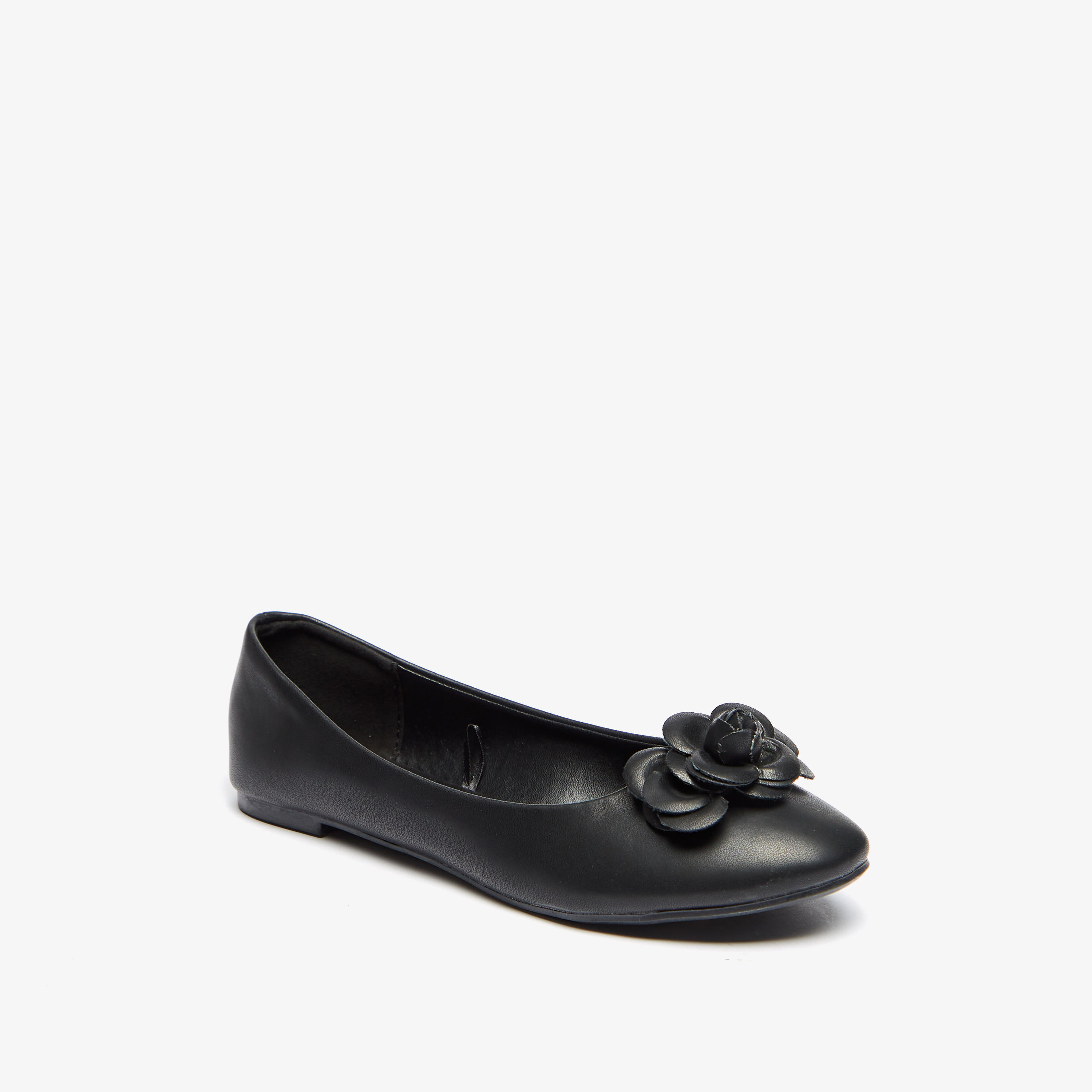 Solid Round Toe Ballerinas with Flower Accent-women-shoes-ballerinas-image-11