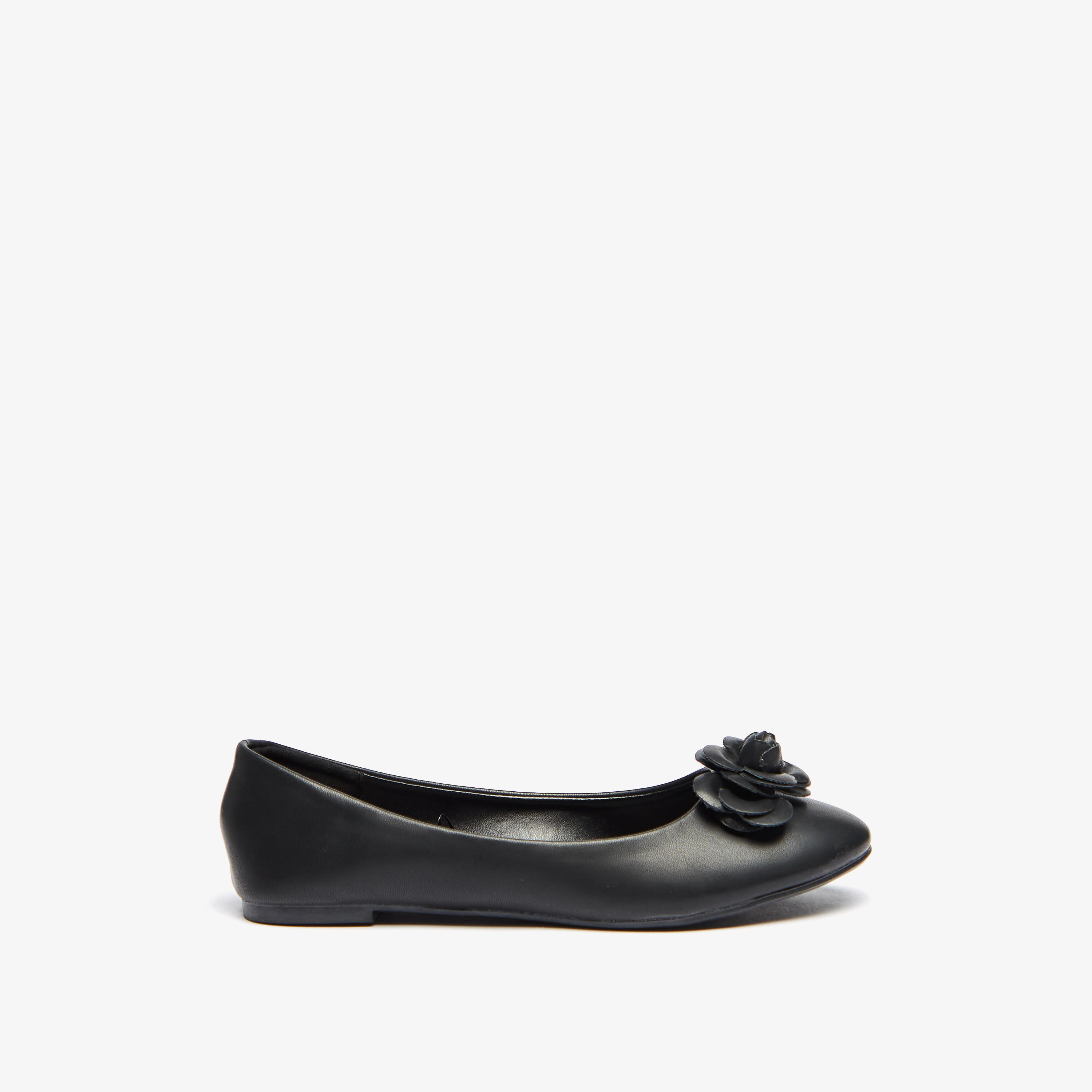 Solid Round Toe Ballerinas with Flower Accent-women-shoes-ballerinas-image-13