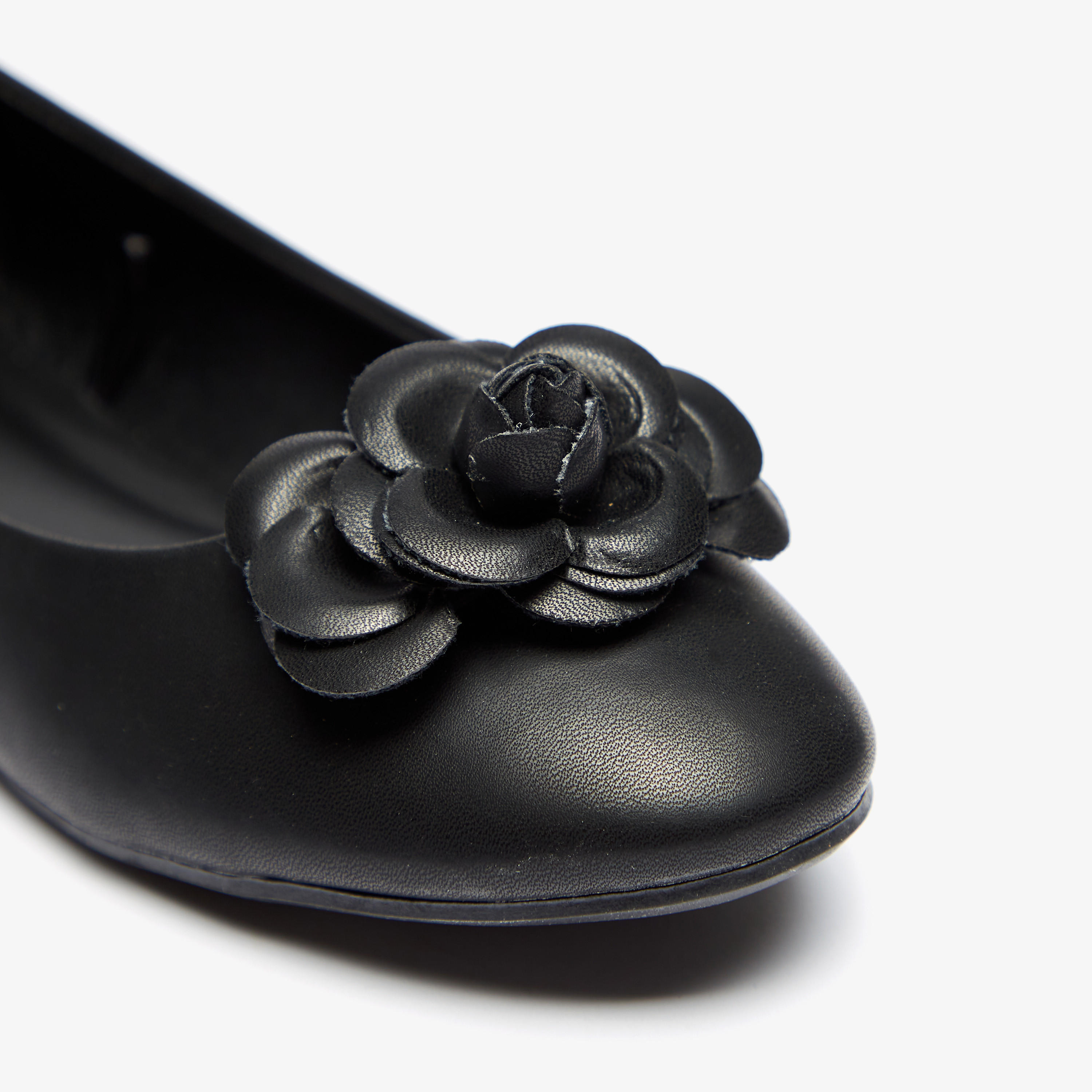 Solid Round Toe Ballerinas with Flower Accent-women-shoes-ballerinas-image-14