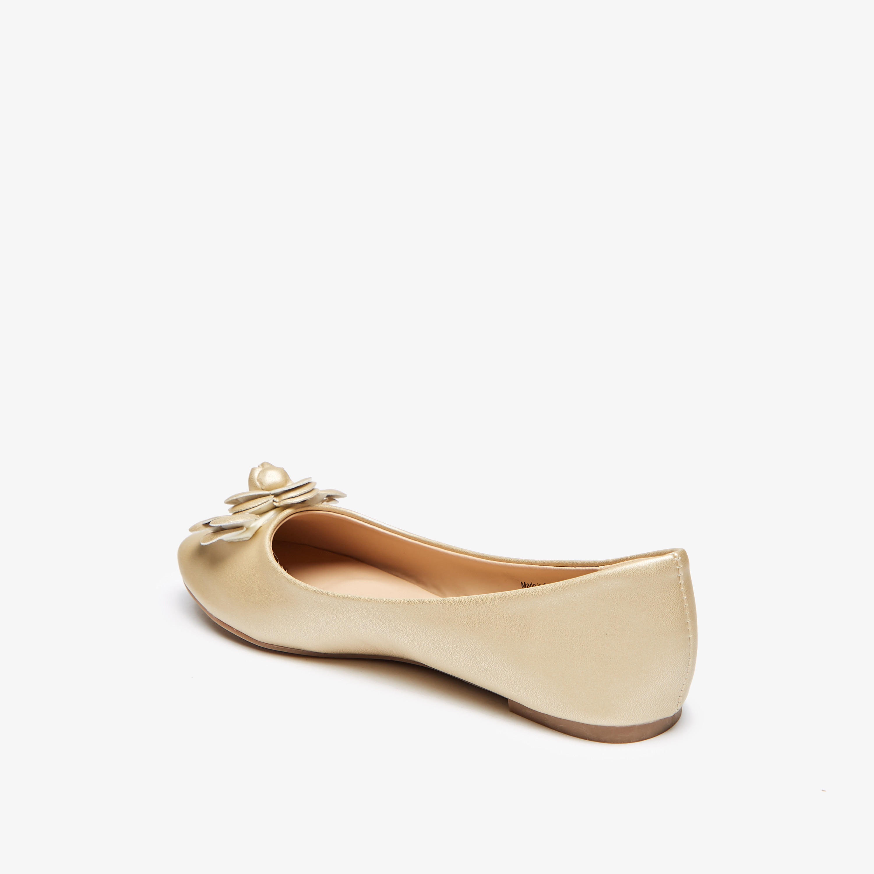 Solid Round Toe Ballerinas with Flower Accent-women-shoes-ballerinas-image-7
