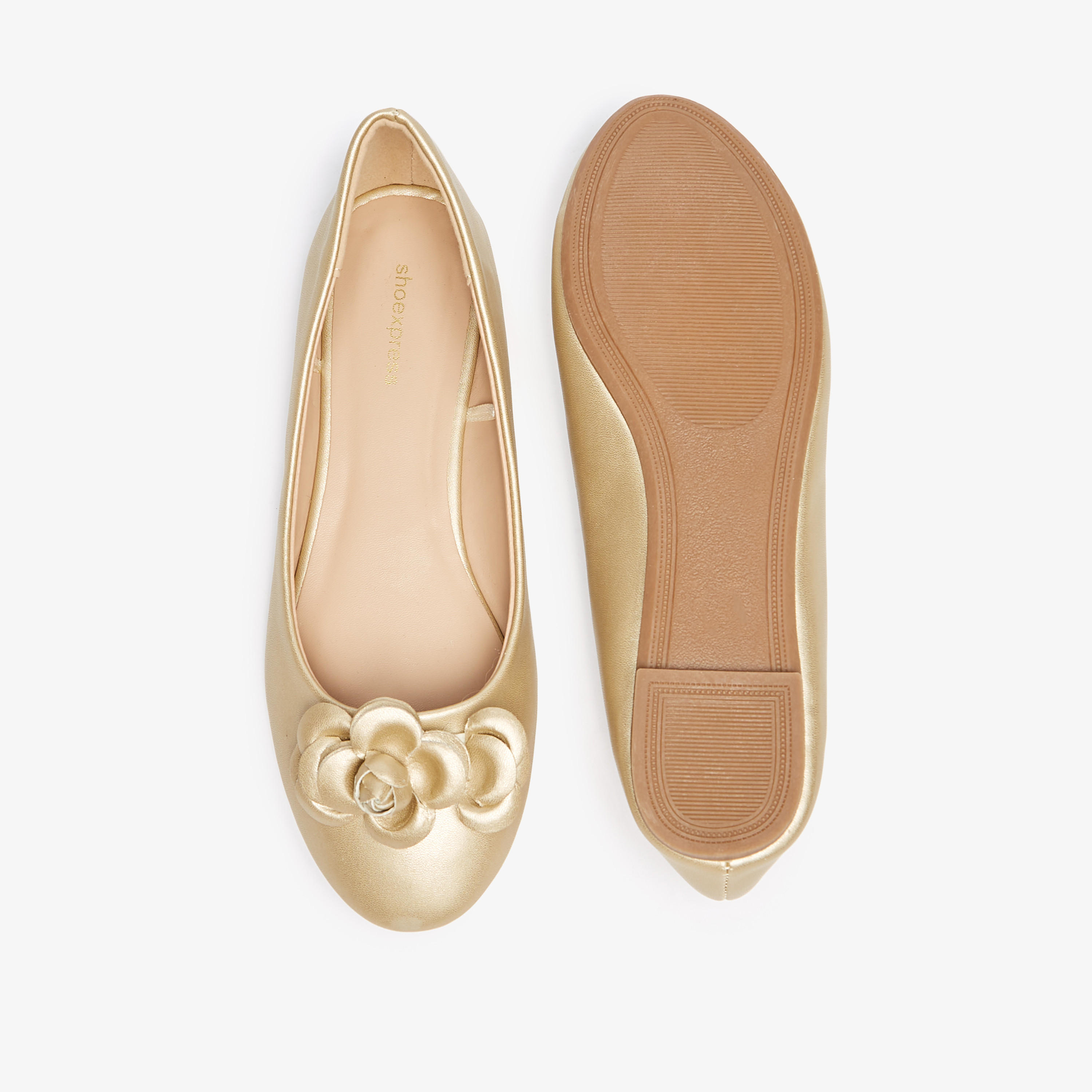Solid Round Toe Ballerinas with Flower Accent-women-shoes-ballerinas-image-10