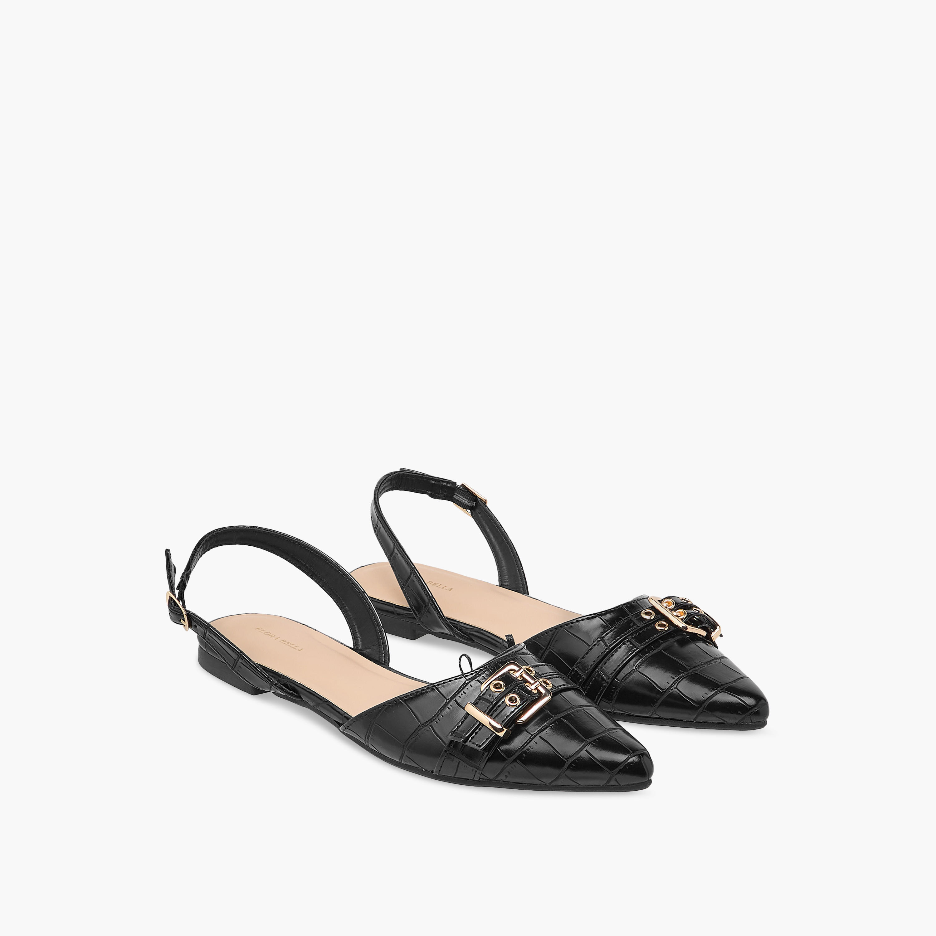 Flora Bella Pointed Toe Shoes with Buckle Closure-women-shoes-flats-mules-image-1
