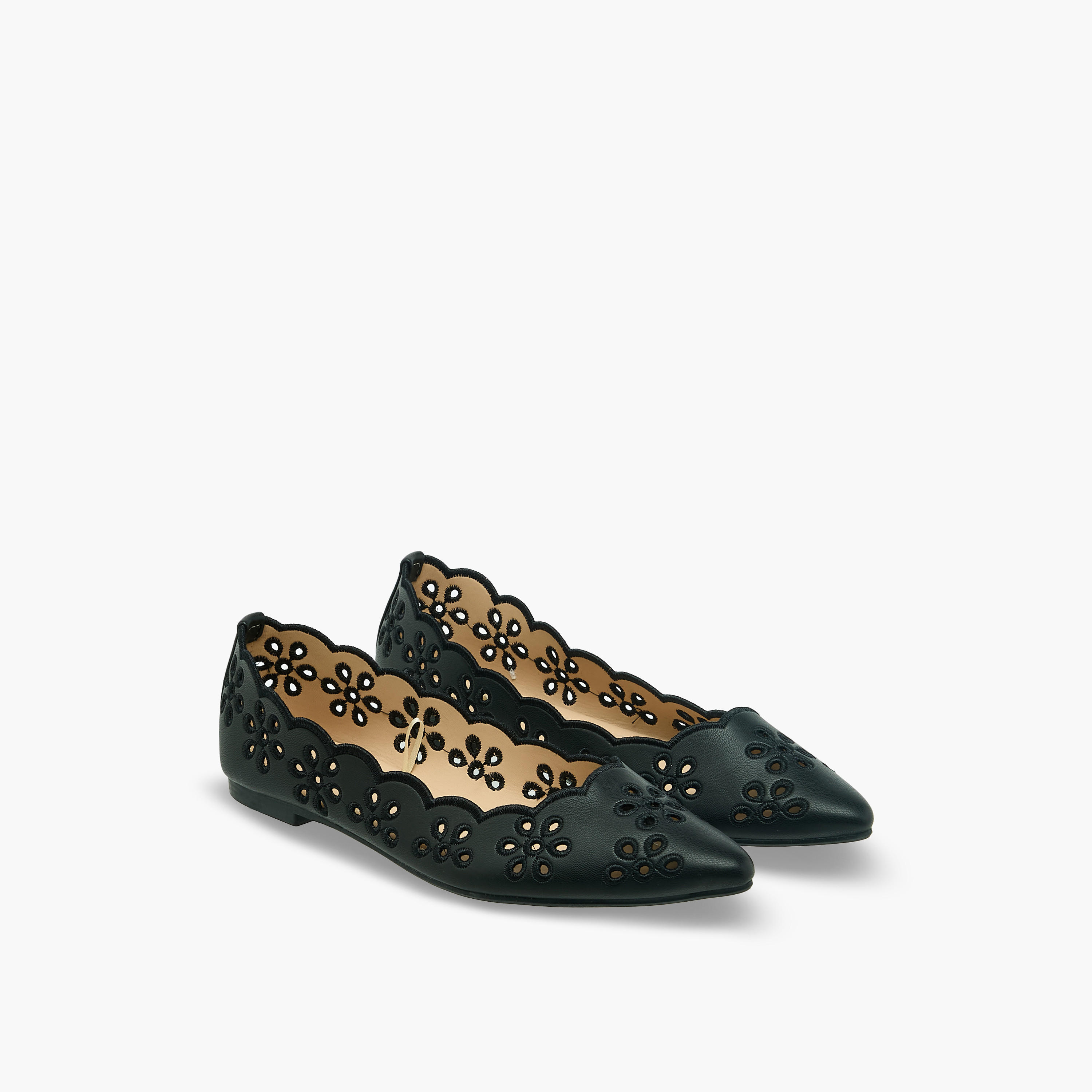 Flora Bella Women Scalloped Laser Cut Ballerina Shoes-women-shoes-ballerinas-image-1