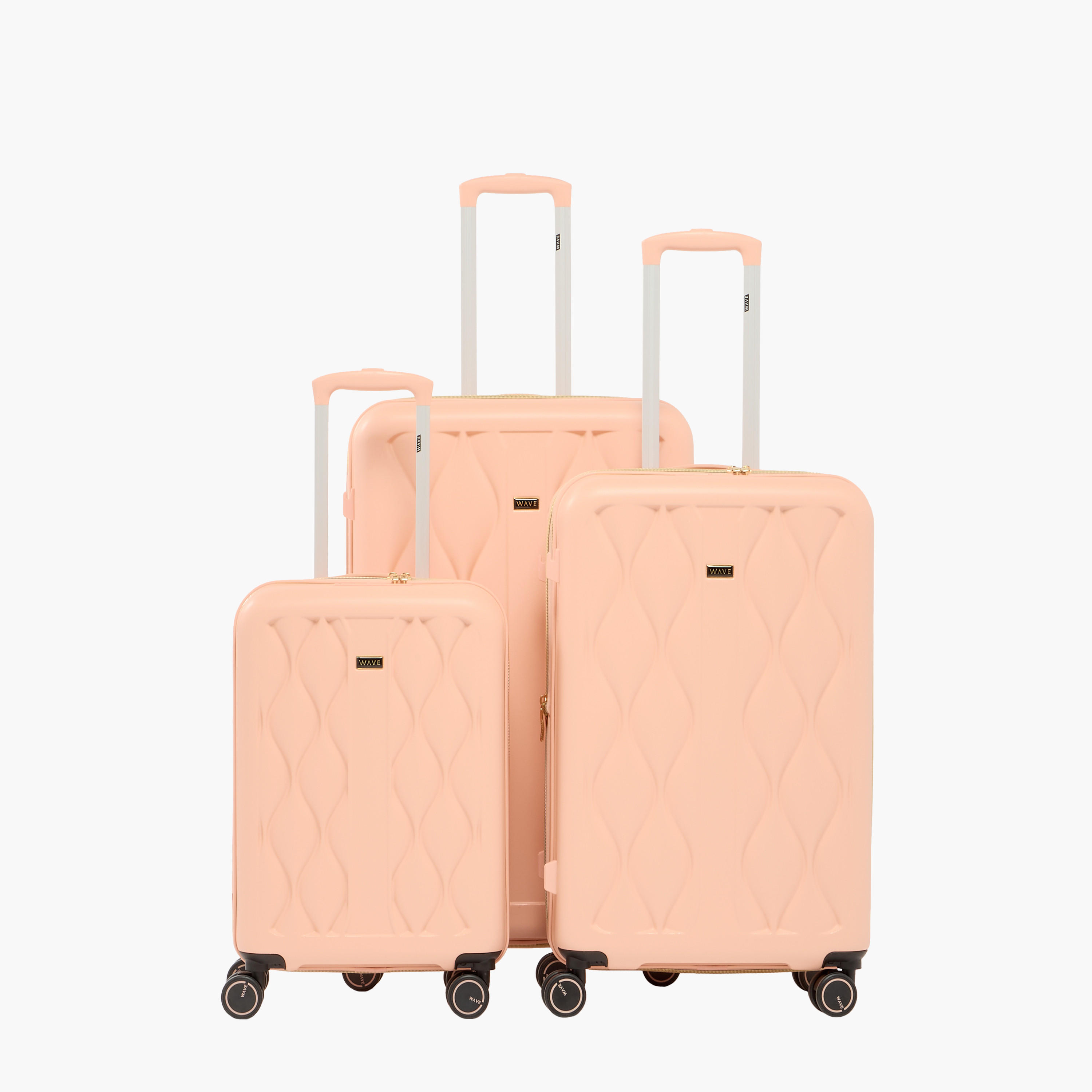 WAVE Hardcase Trolley Bag with Retractable Handle and Wheels - Set of 3-travel-luggagesandbags-luggage-image-1