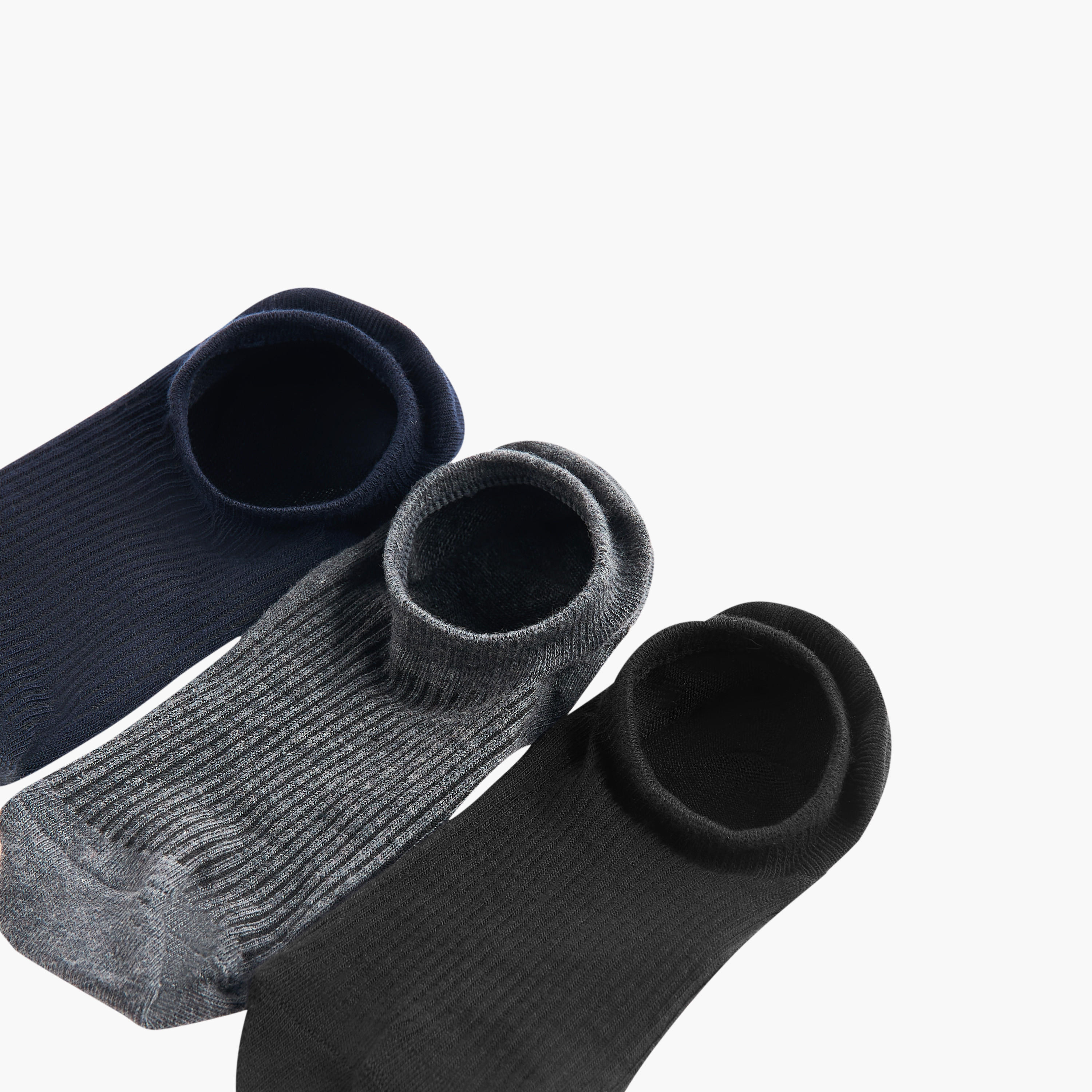 Lee Cooper Logo Print Non-Terry No Show Socks - Set of 3-men-socks-image-4