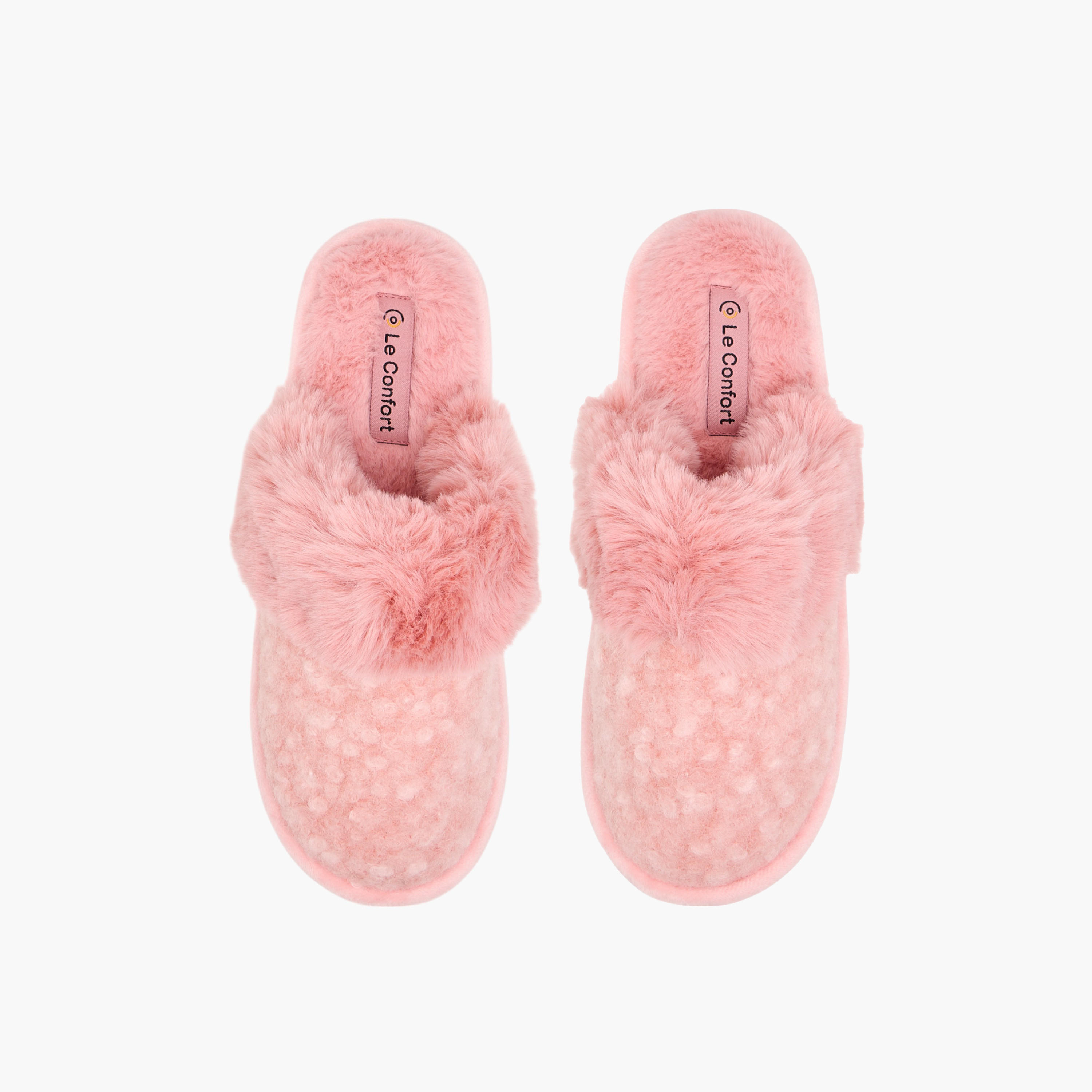 Le Confort Closed Toe Faux Fur Bedroom Slippers-women-shoes-bedroomslippers-image-1