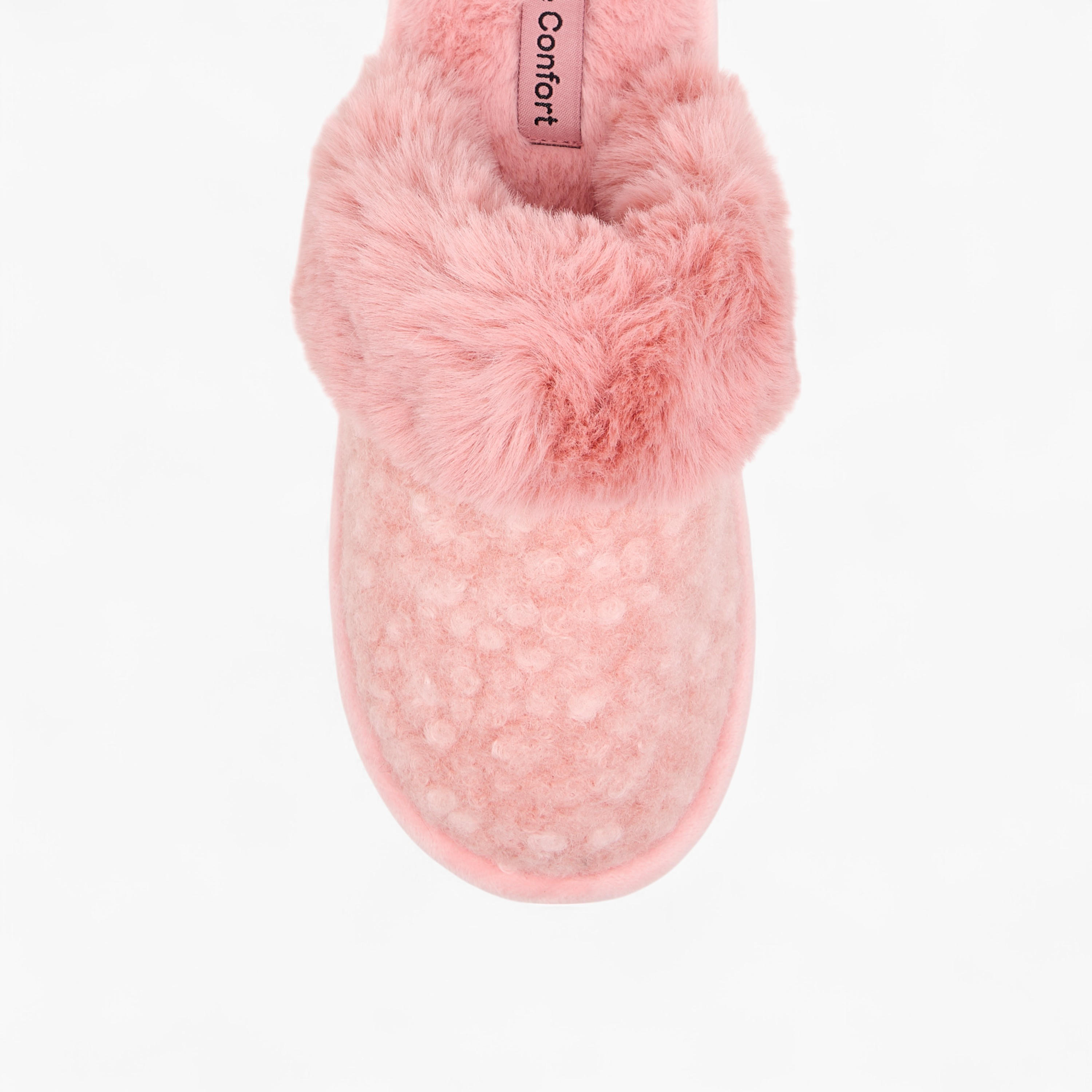 Le Confort Closed Toe Faux Fur Bedroom Slippers-women-shoes-bedroomslippers-image-3