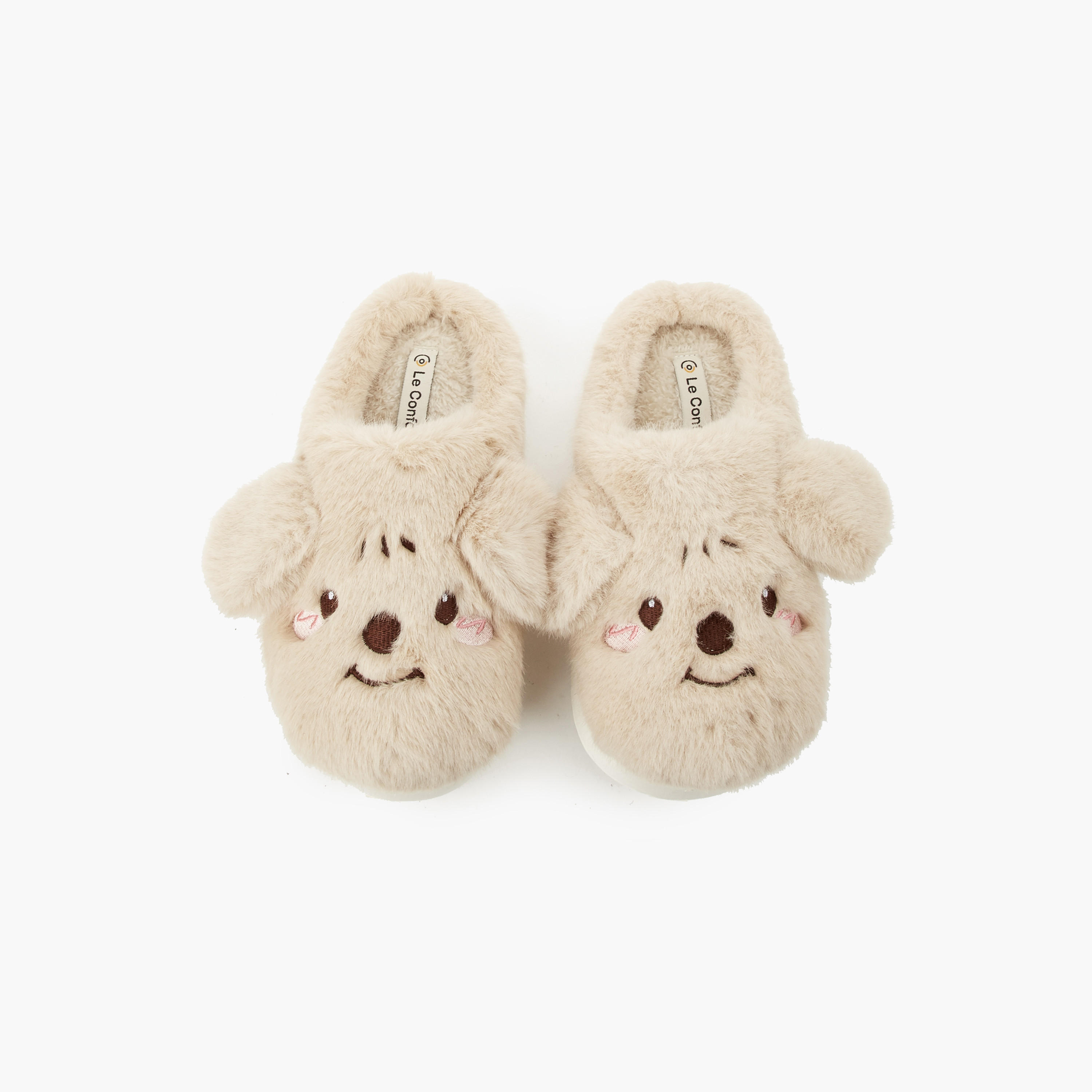 Le Confort Women Bear Embroidered Bedroom Slides-women-shoes-bedroomslippers-image-1