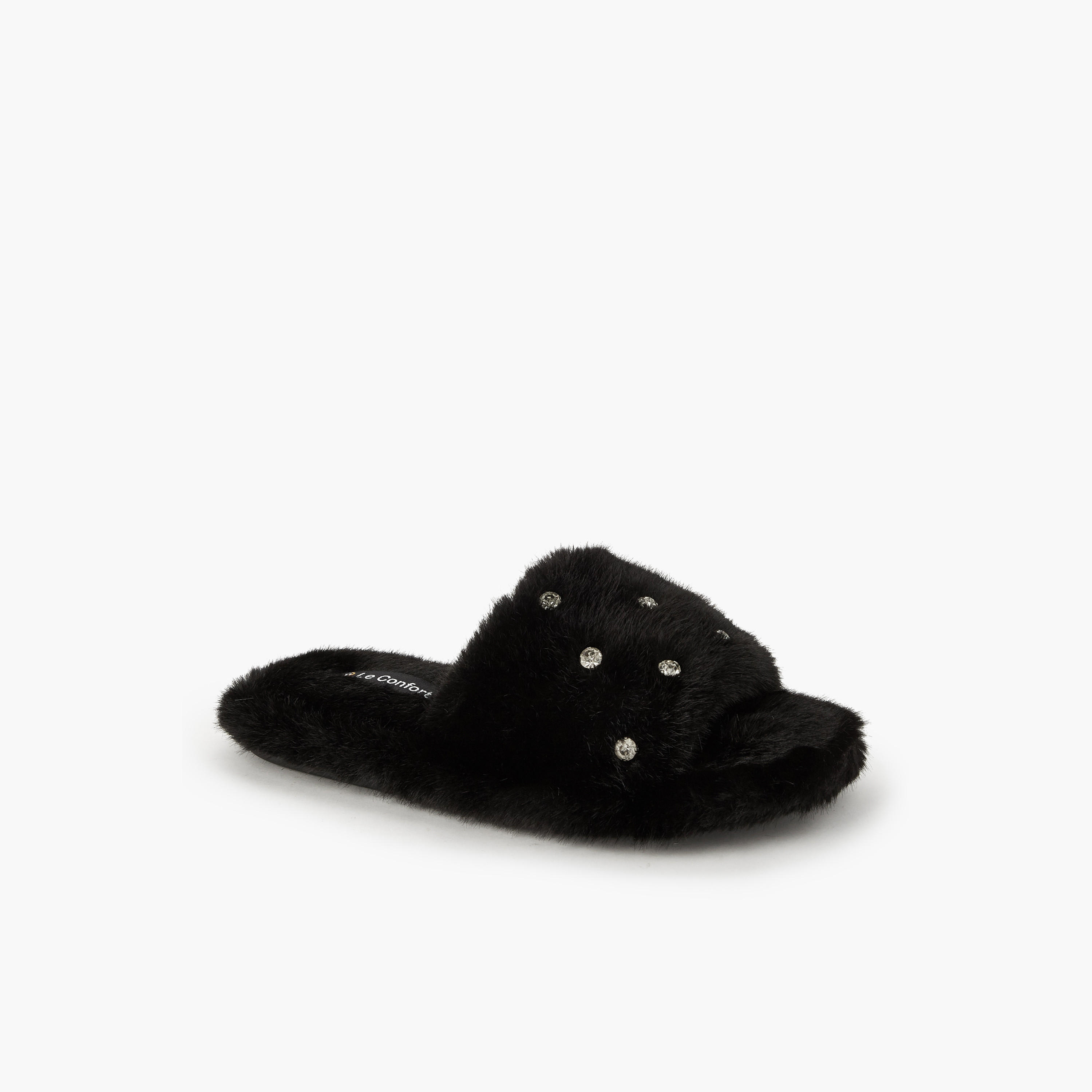 Le Confort Women Embellished Bedroom Slides-women-shoes-bedroomslippers-image-3