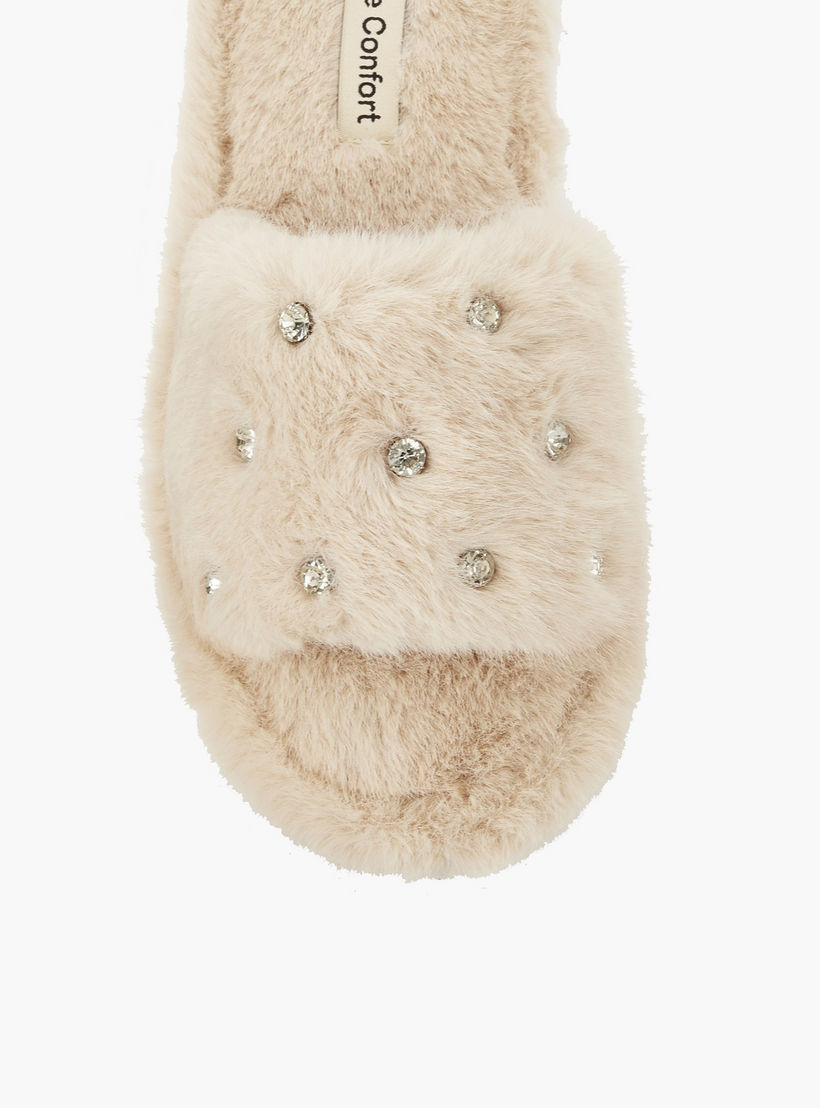 Le Confort Women Embellished Bedroom Slides-women-shoes-bedroomslippers-image-4