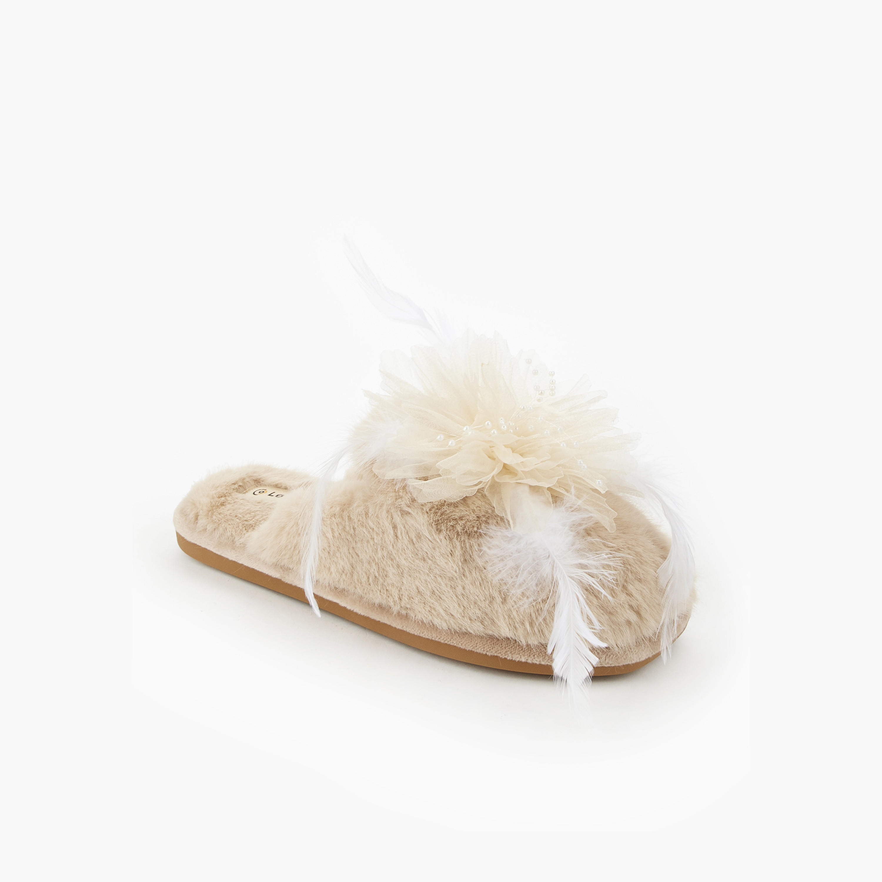 Le Confort Women Floral Accent Bedroom Slides-women-shoes-bedroomslippers-image-3