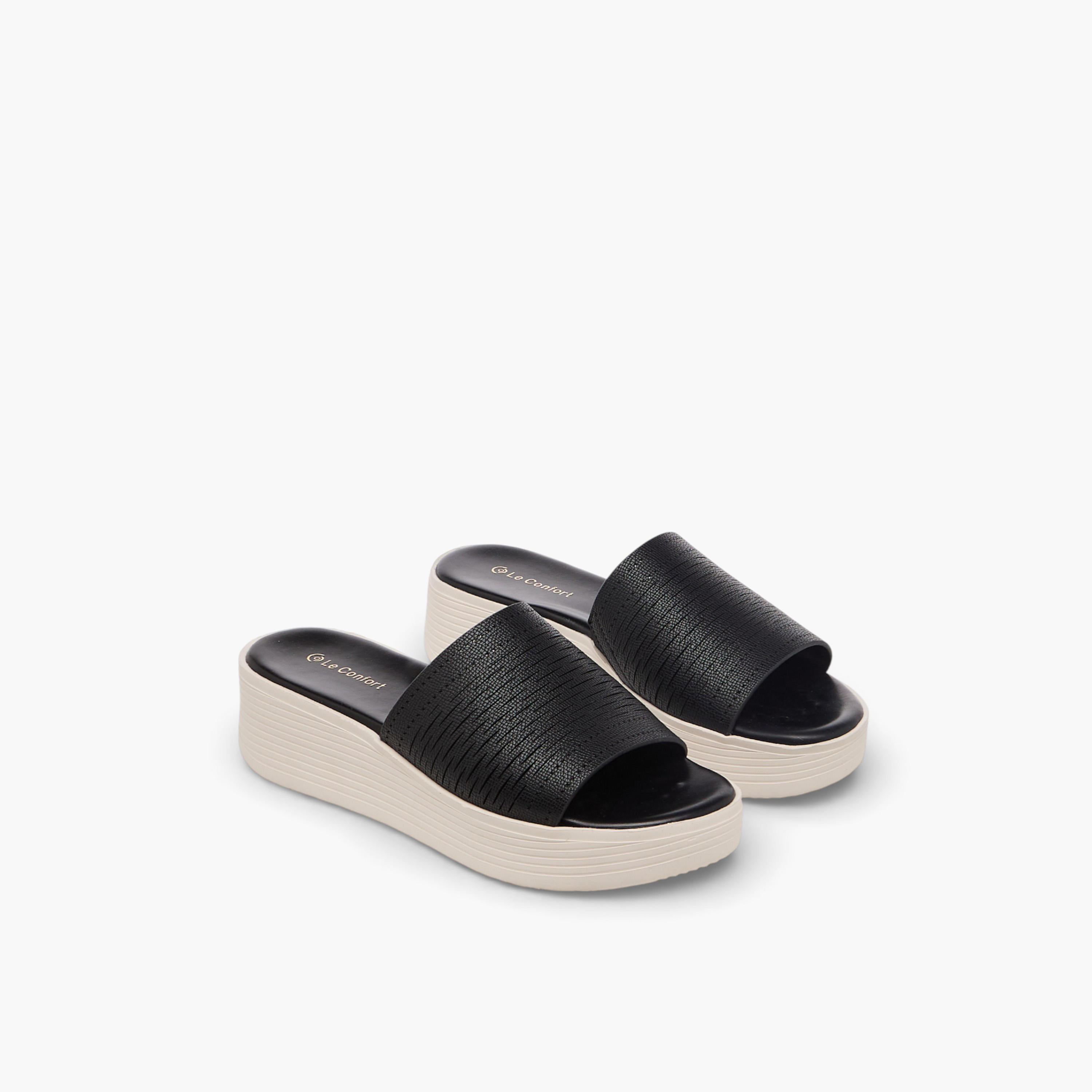 Le Confort Women Flatform Heel Slide Sandals-women-shoes-sandals-heeled-image-1