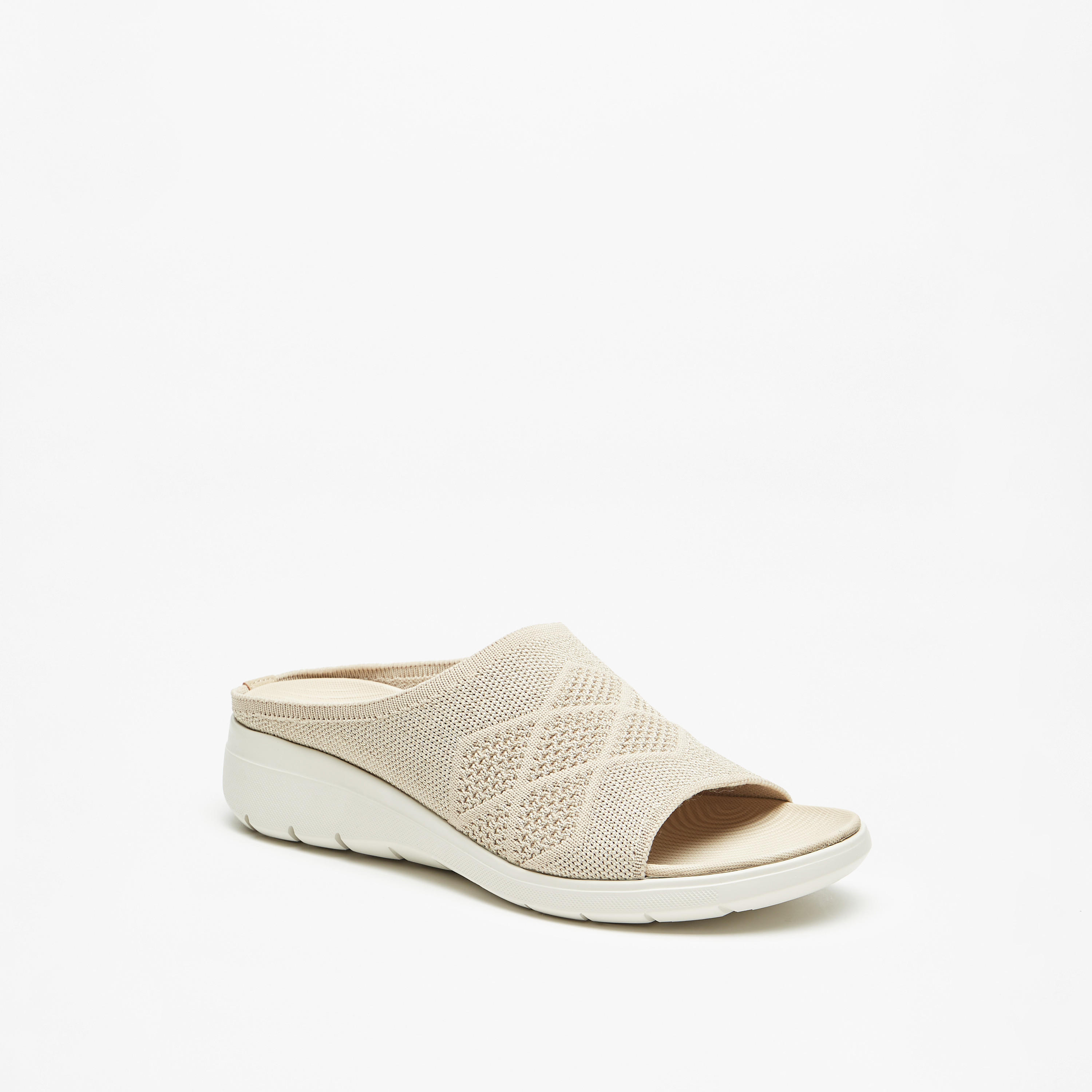 Flora Bella Textured Slide Comfort Sandals-women-shoes-sandals-heeled-image-1