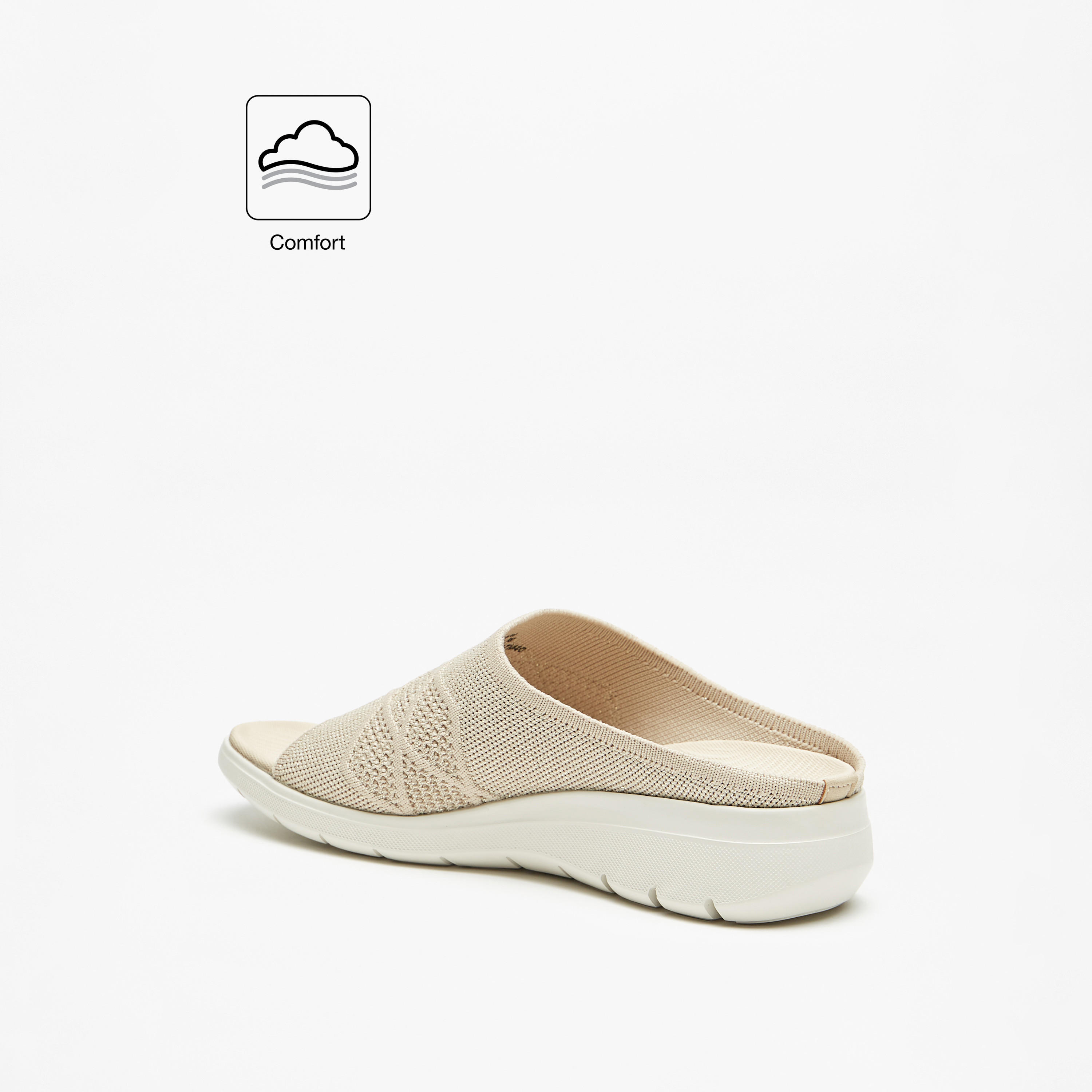 Flora Bella Textured Slide Comfort Sandals-women-shoes-sandals-heeled-image-2