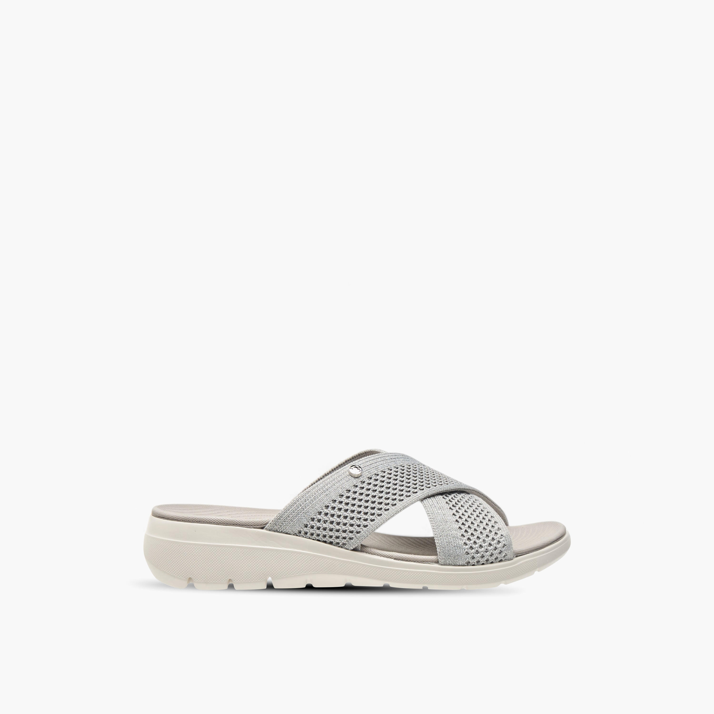 Flora Bella Textured Slip-On Cross Strap Comfort Sandals-women-shoes-sandals-heeled-image-3