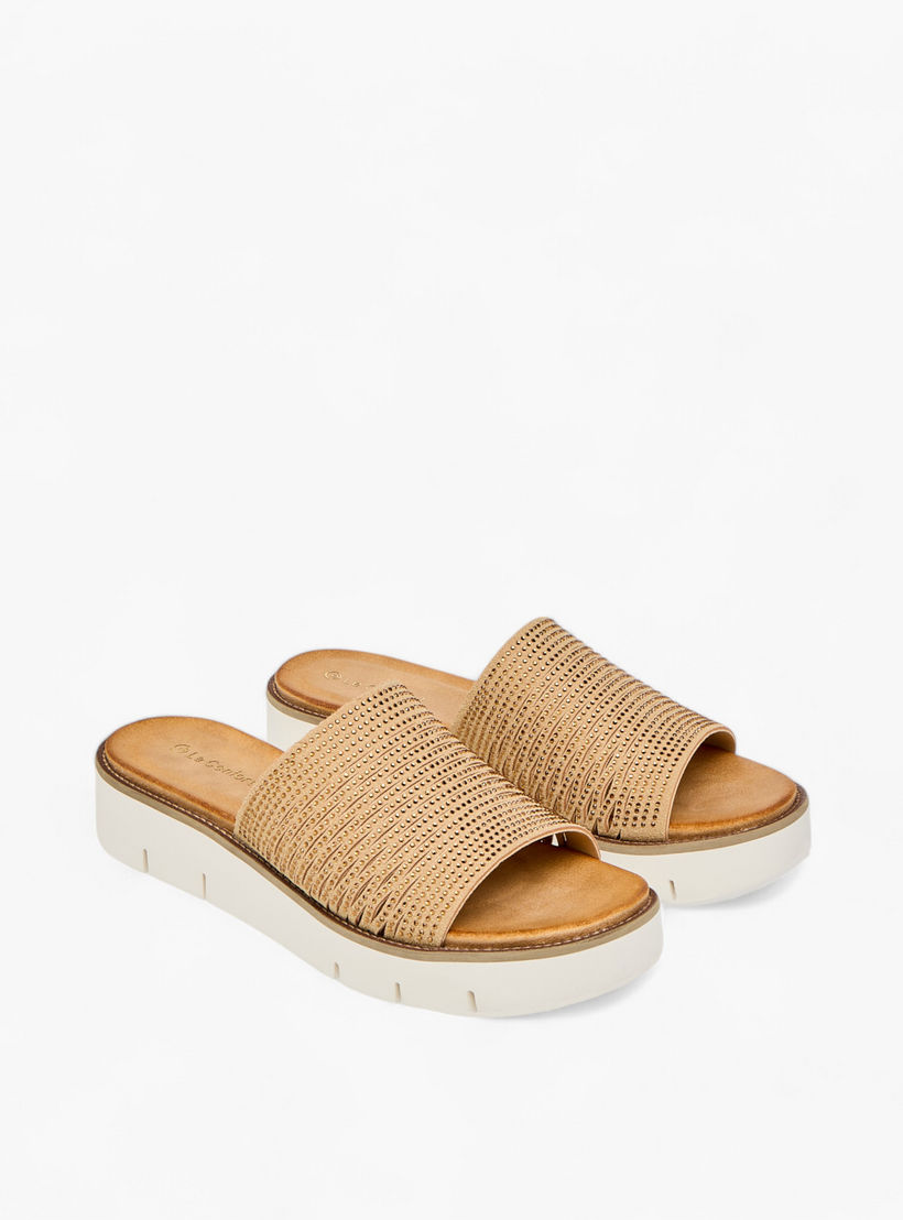صندل مريح مزيّن سهل الارتداء من لو كونفورت-women-shoes-flats-sandals-image-1