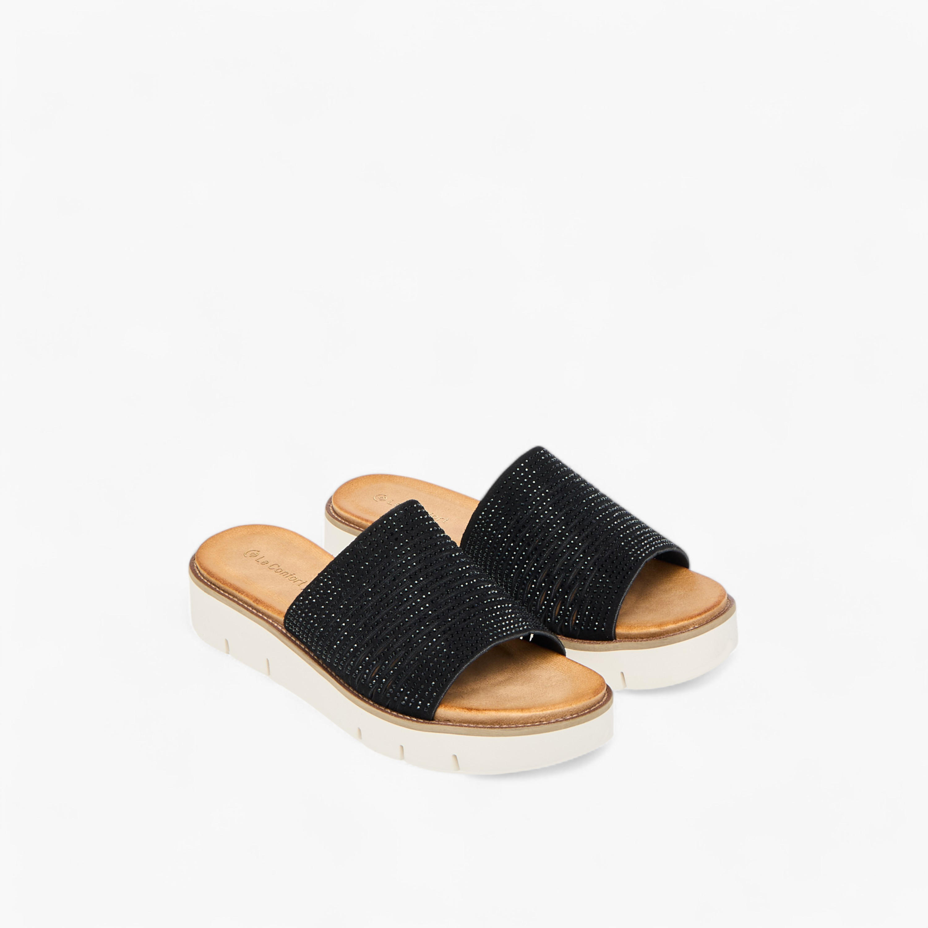 صندل مريح مزيّن سهل الارتداء من لو كونفورت-women-shoes-flats-sandals-image-1