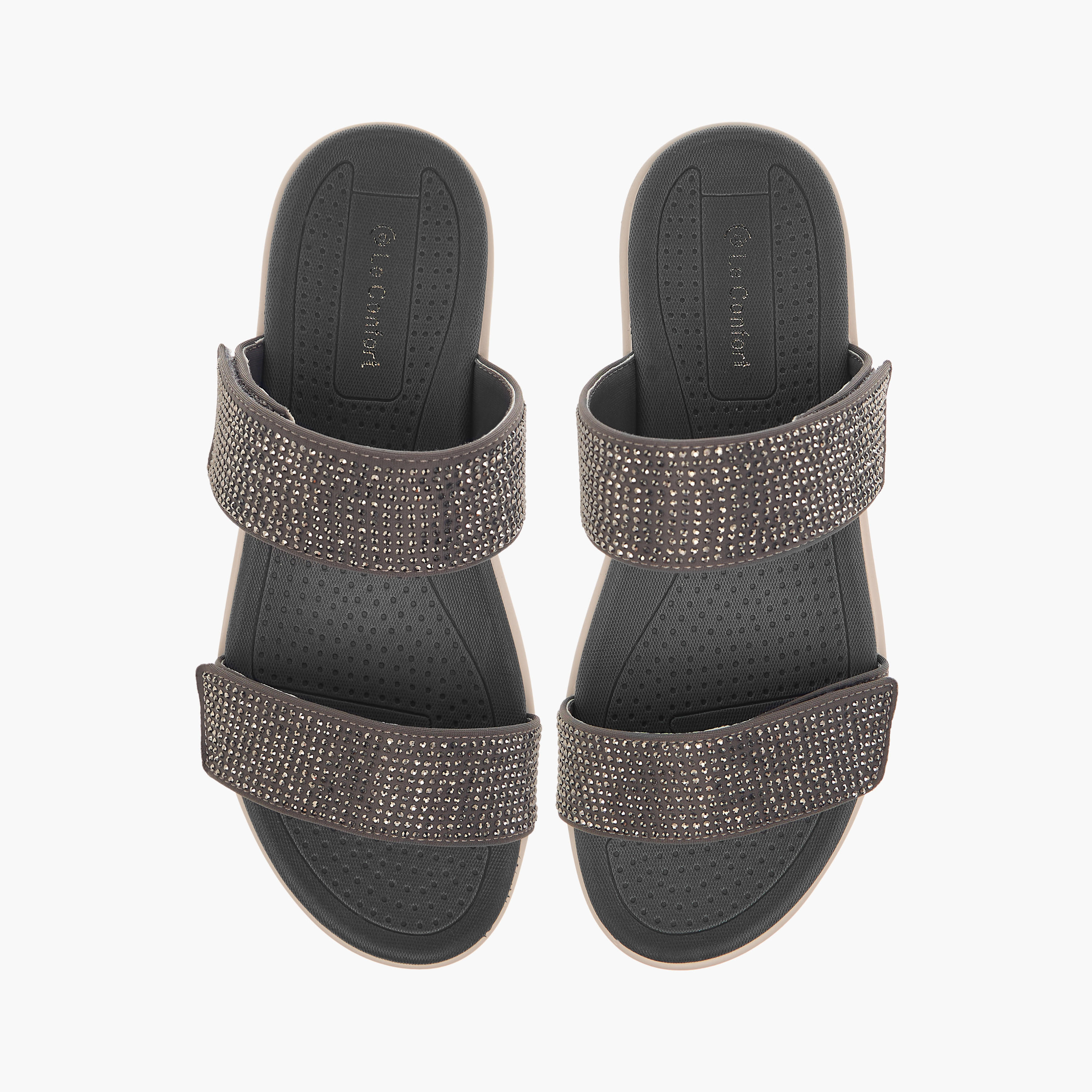 صندل مسطّح مريح مزين سهل الارتداء من لو كونفورت-women-shoes-flats-sandals-image-1