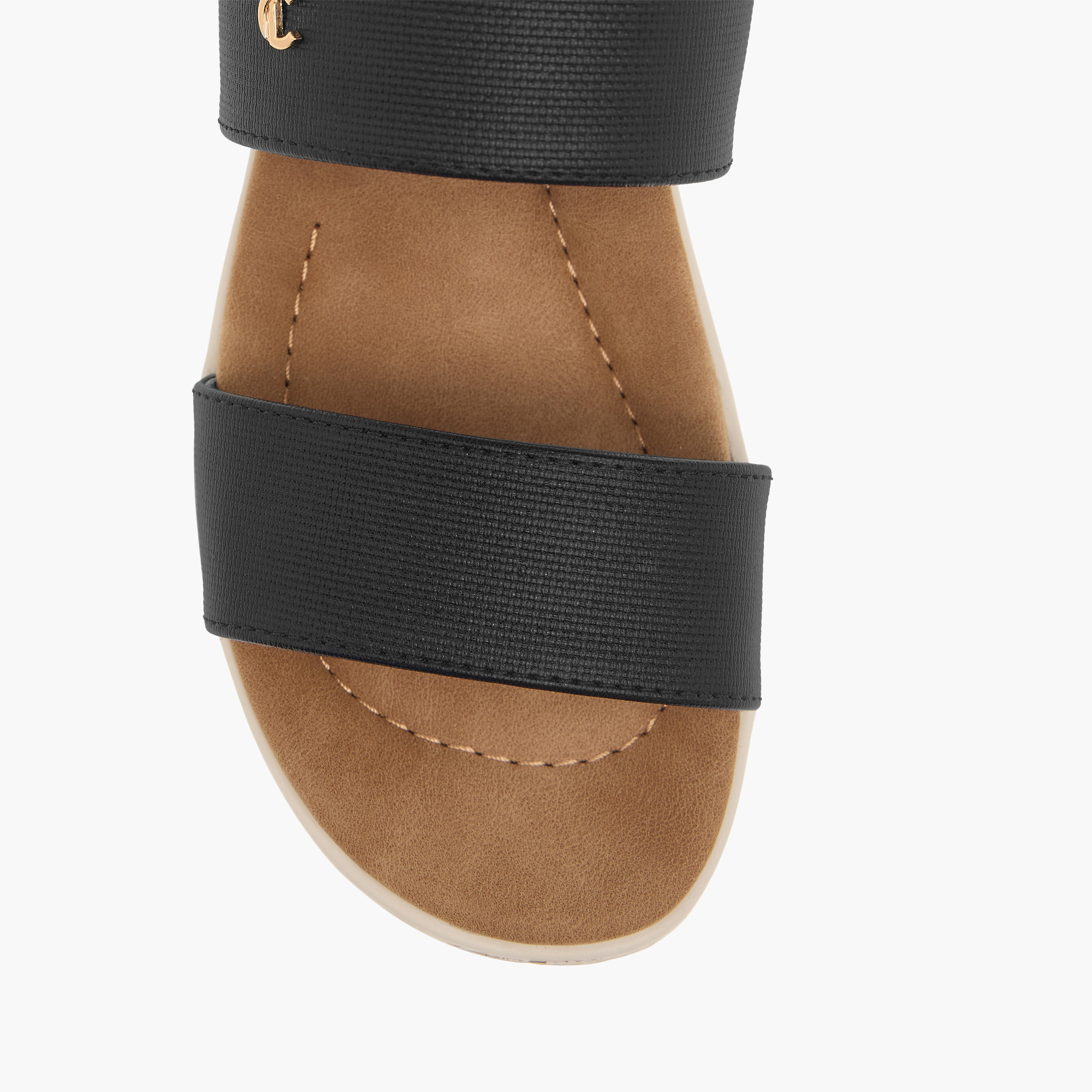 صندل مريح بارز الملمس بأحزمة وإبزيم إغلاق من لو كونفورت-women-shoes-sandals-heeled-image-3