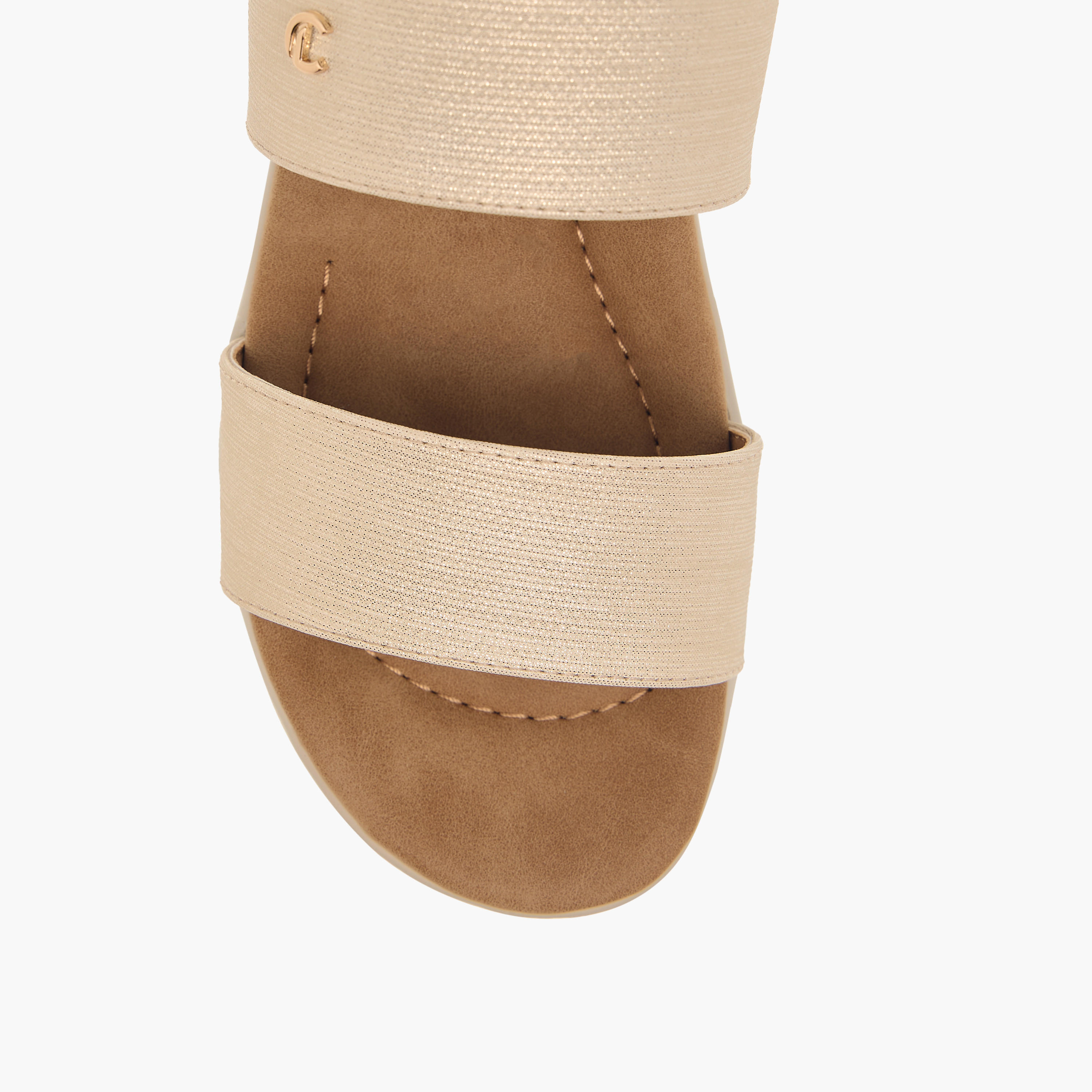 Le Confort Textured Strappy Comfort Sandals with Buckle Closure-women-shoes-sandals-heeled-image-3