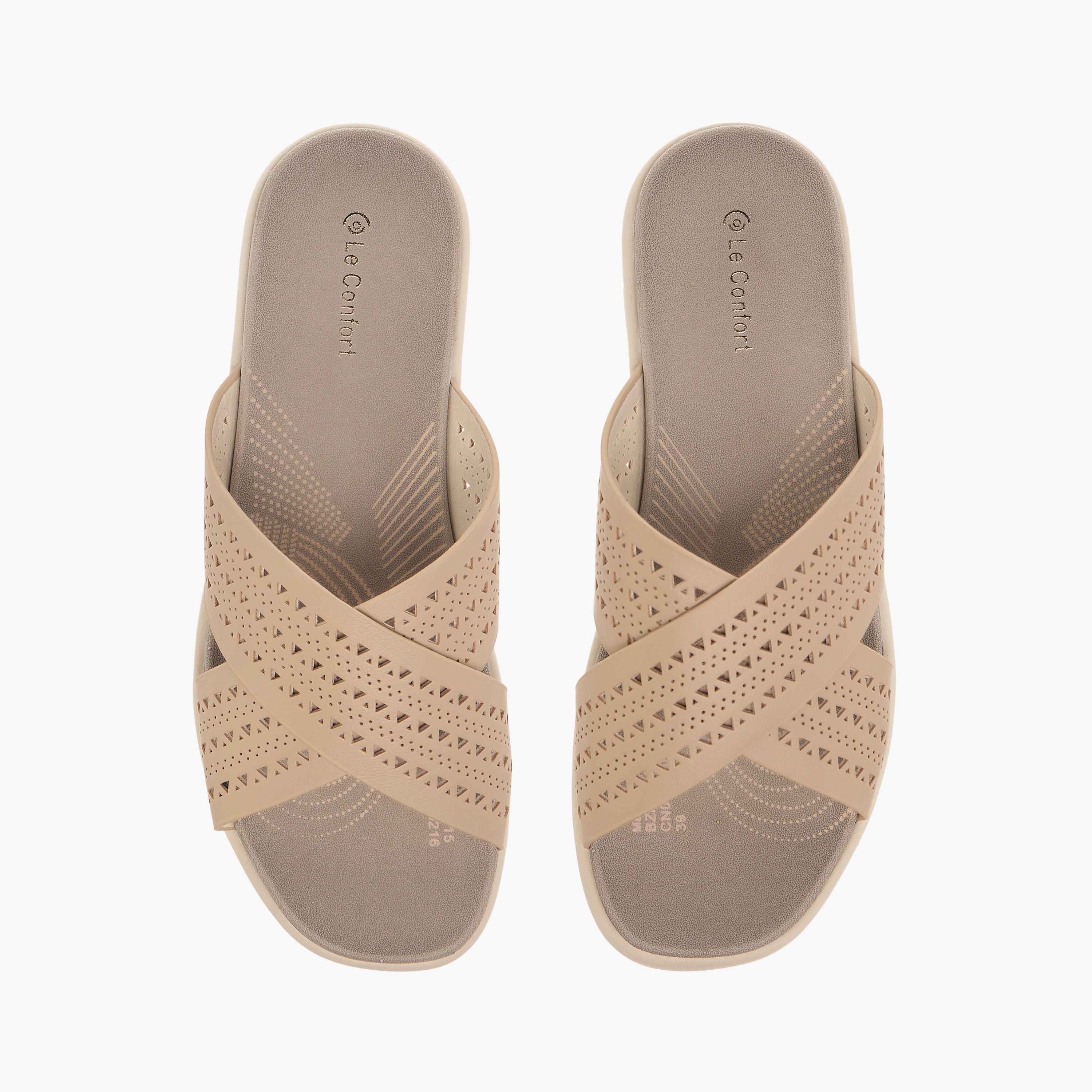 صندل مريح سهل الارتداء بحزام متقاطع من لو كونفورت-women-shoes-sandals-heeled-image-1