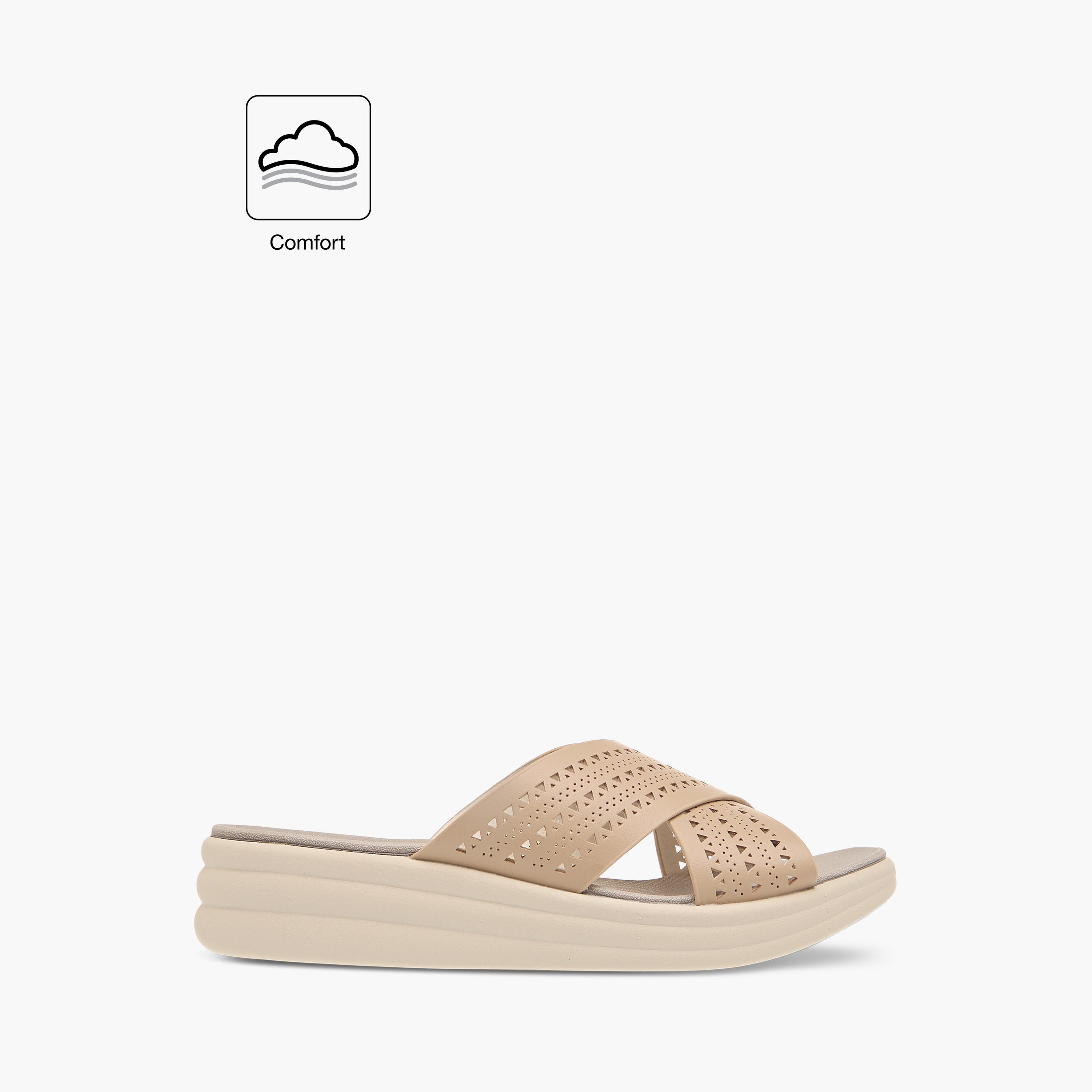 صندل مريح سهل الارتداء بحزام متقاطع من لو كونفورت-women-shoes-sandals-heeled-image-2